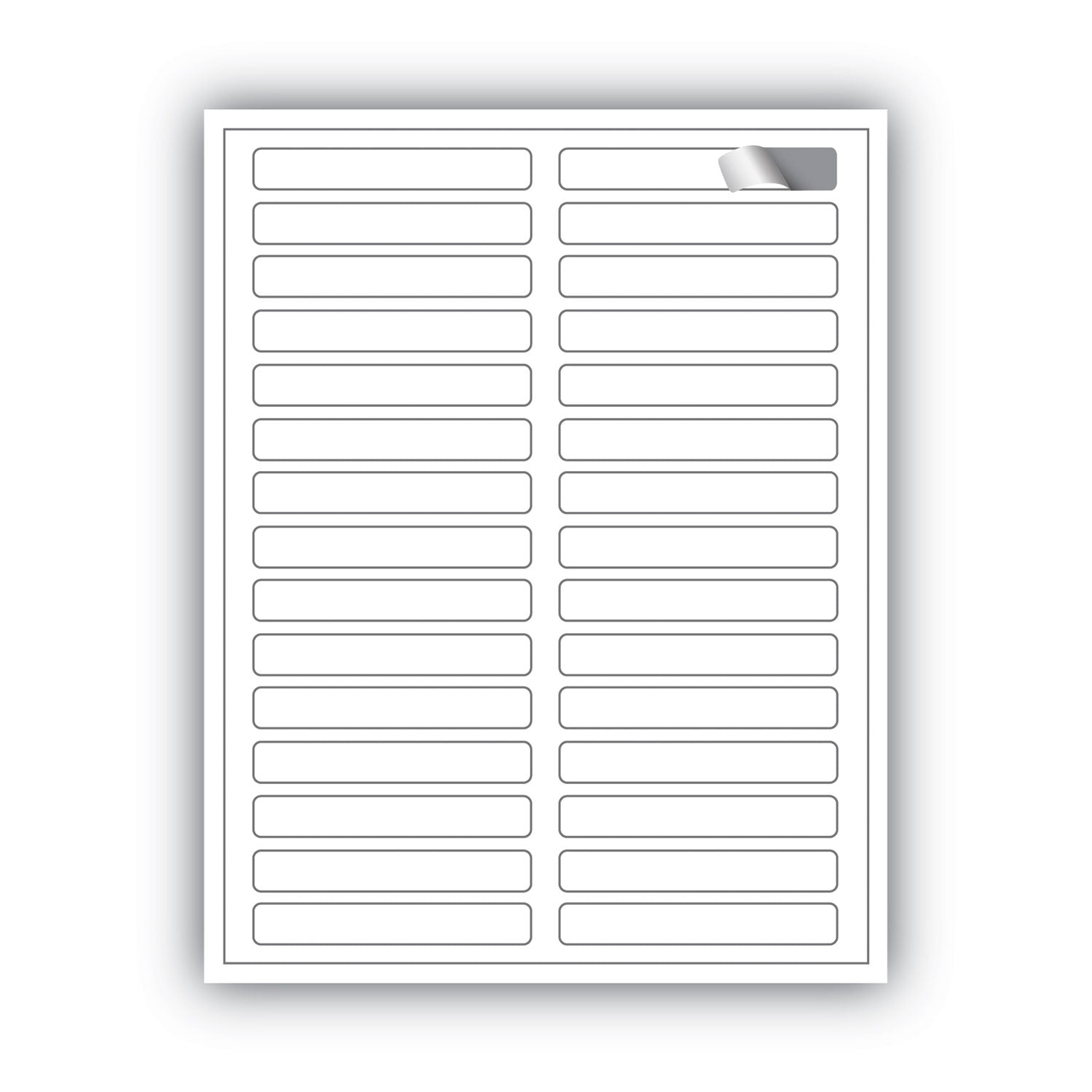 MACO Cover-All Opaque File Folder Labels, Inkjet/Laser Printers, 0.66 x 3.44, White, 30 Labels/Sheet, 50 Sheets/Box