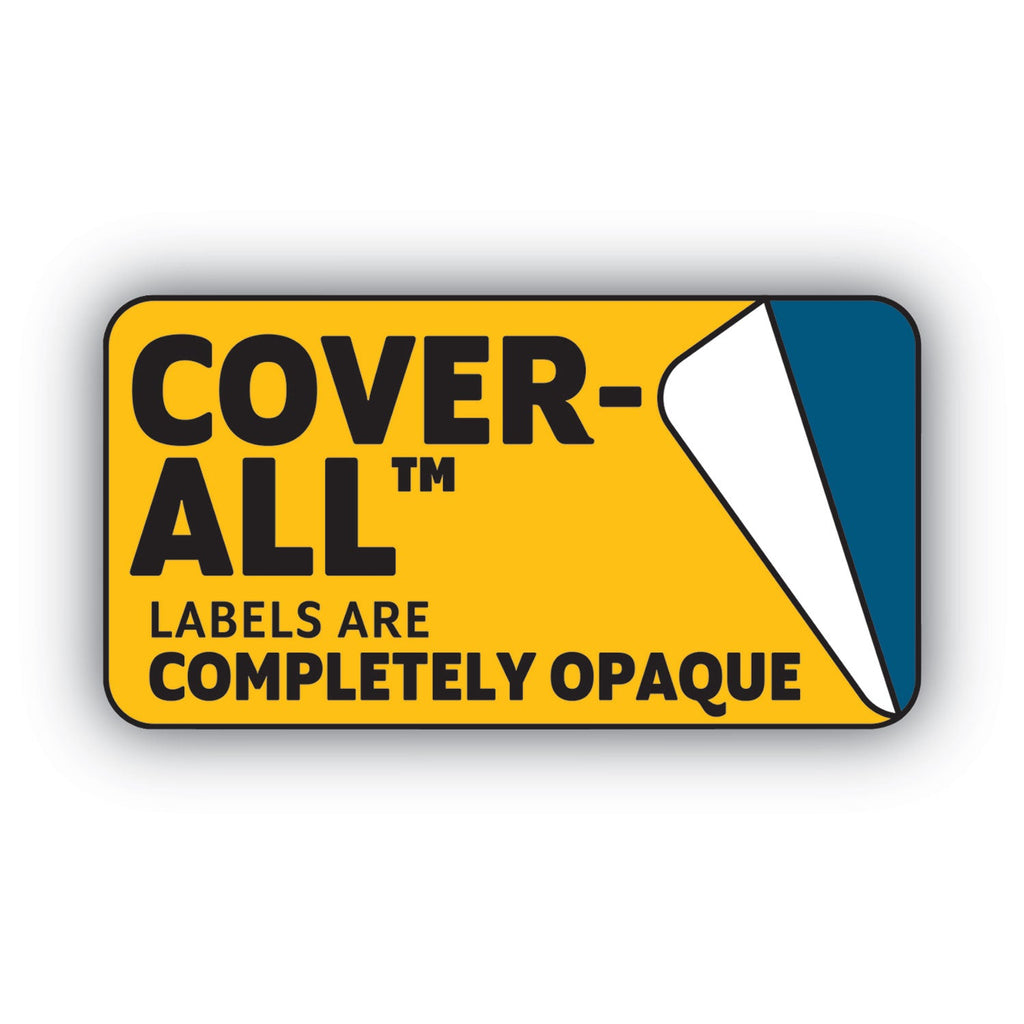 MACO Cover-All Opaque File Folder Labels, Inkjet/Laser Printers, 0.66 x 3.44, White, 30 Labels/Sheet, 50 Sheets/Box