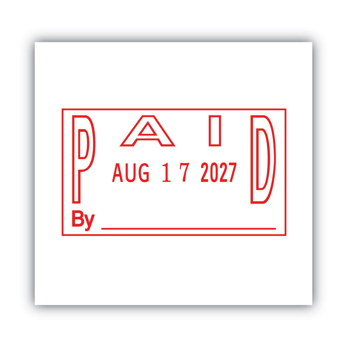 COSCO 2000PLUS ES Dater, PAID + Date, 1 x 1.81, Red