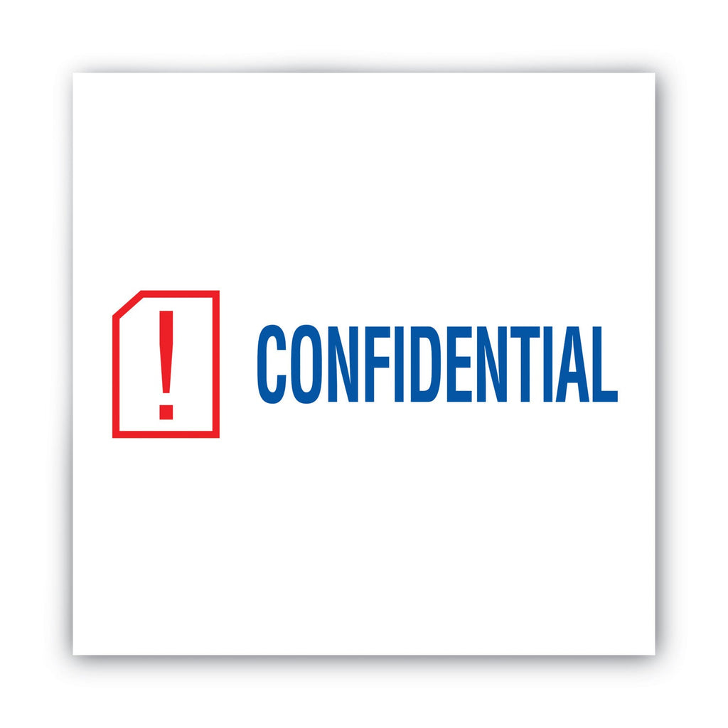 ACCUSTAMP2 Pre-Inked Shutter Stamp, Red/Blue, CONFIDENTIAL, 1.63 x 0.5