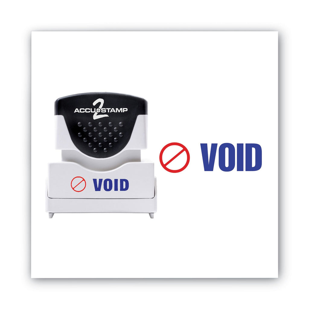 ACCUSTAMP2 Pre-Inked Shutter Stamp, Red/Blue, VOID, 1.63 x 0.5