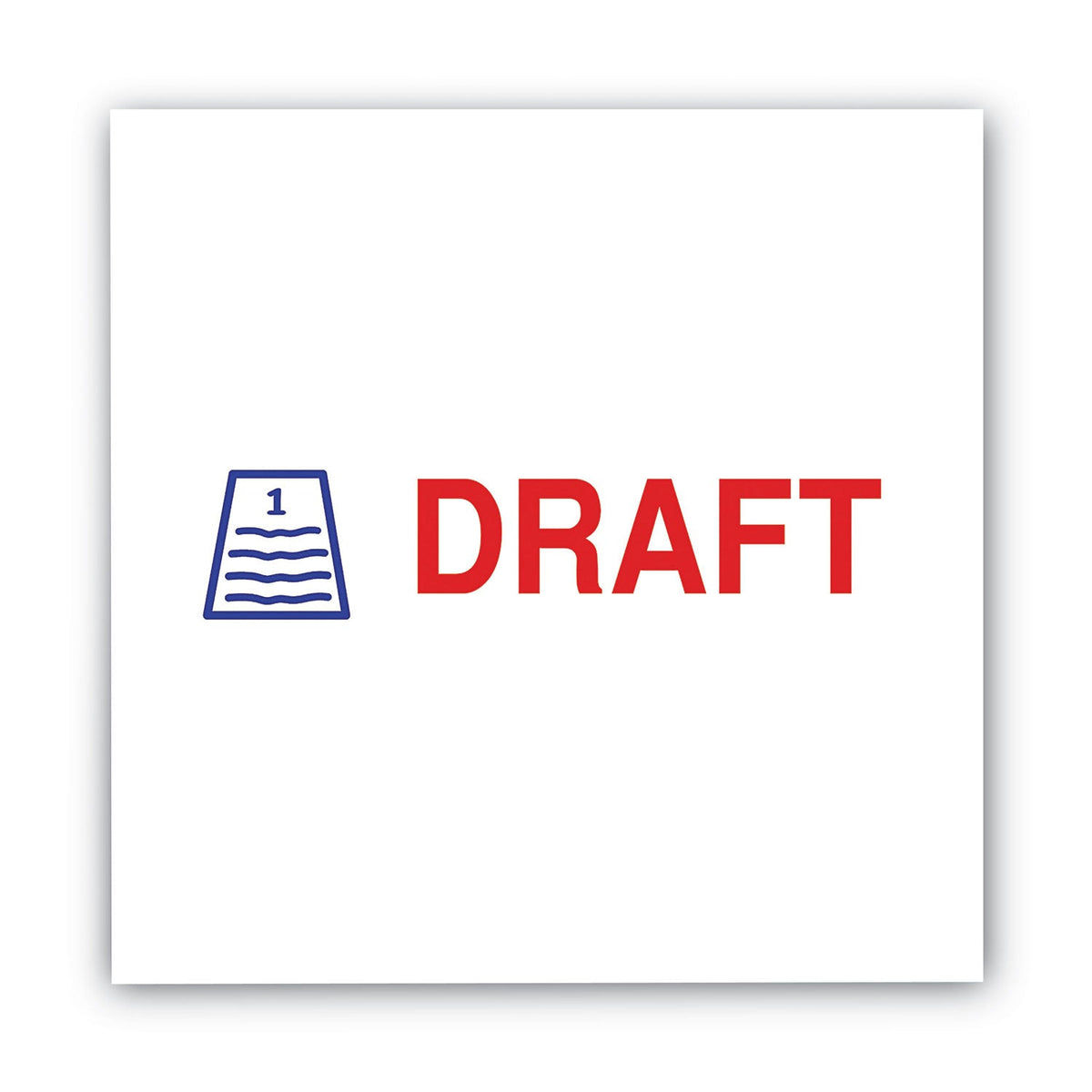 ACCUSTAMP2 Pre-Inked Shutter Stamp, Red/Blue, DRAFT, 1.63 x 0.5
