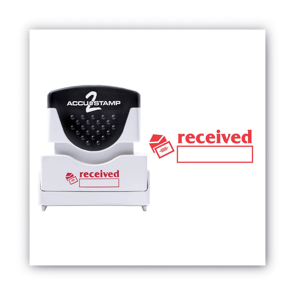 ACCUSTAMP2 Pre-Inked Shutter Stamp, Red, RECEIVED, 1.63 x 0.5