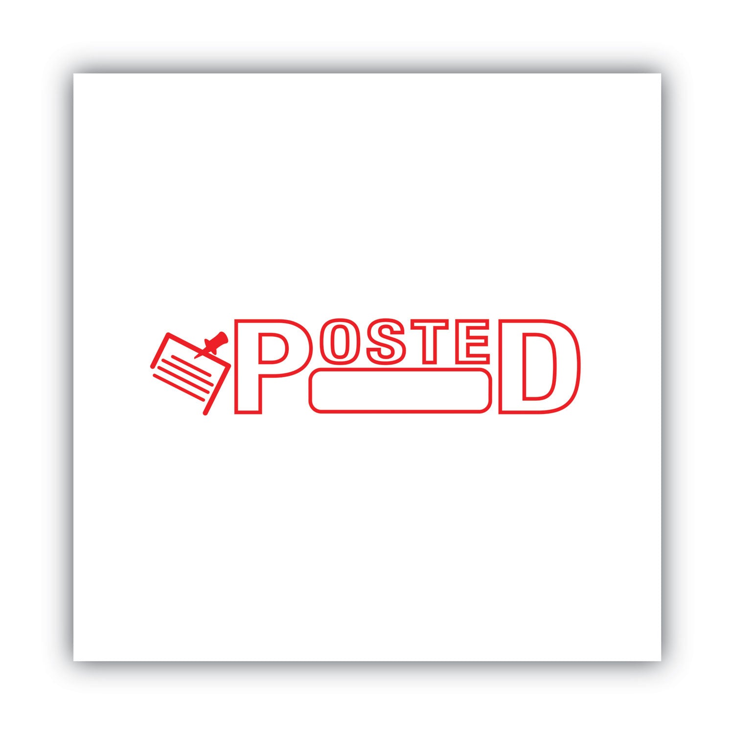 ACCUSTAMP2 Pre-Inked Shutter Stamp, Red, POSTED, 1.63 x 0.5