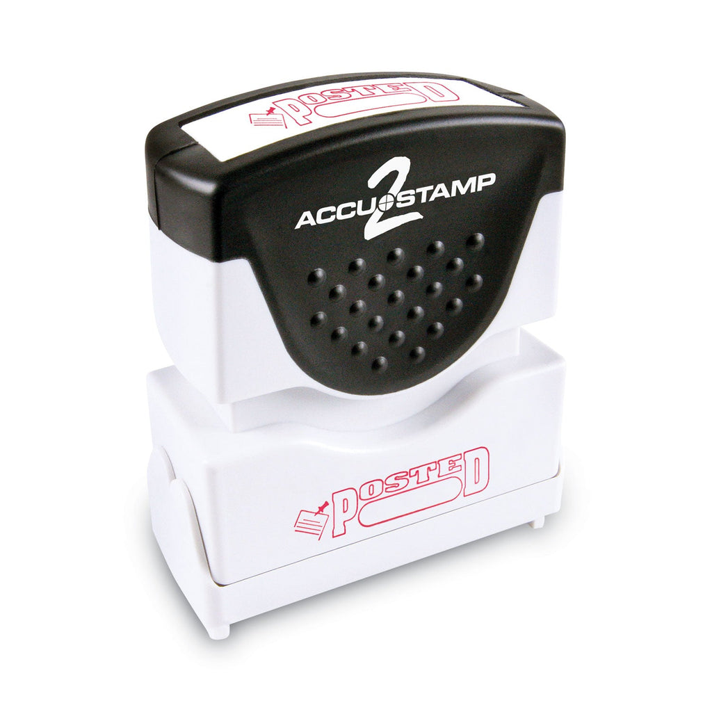 ACCUSTAMP2 Pre-Inked Shutter Stamp, Red, POSTED, 1.63 x 0.5