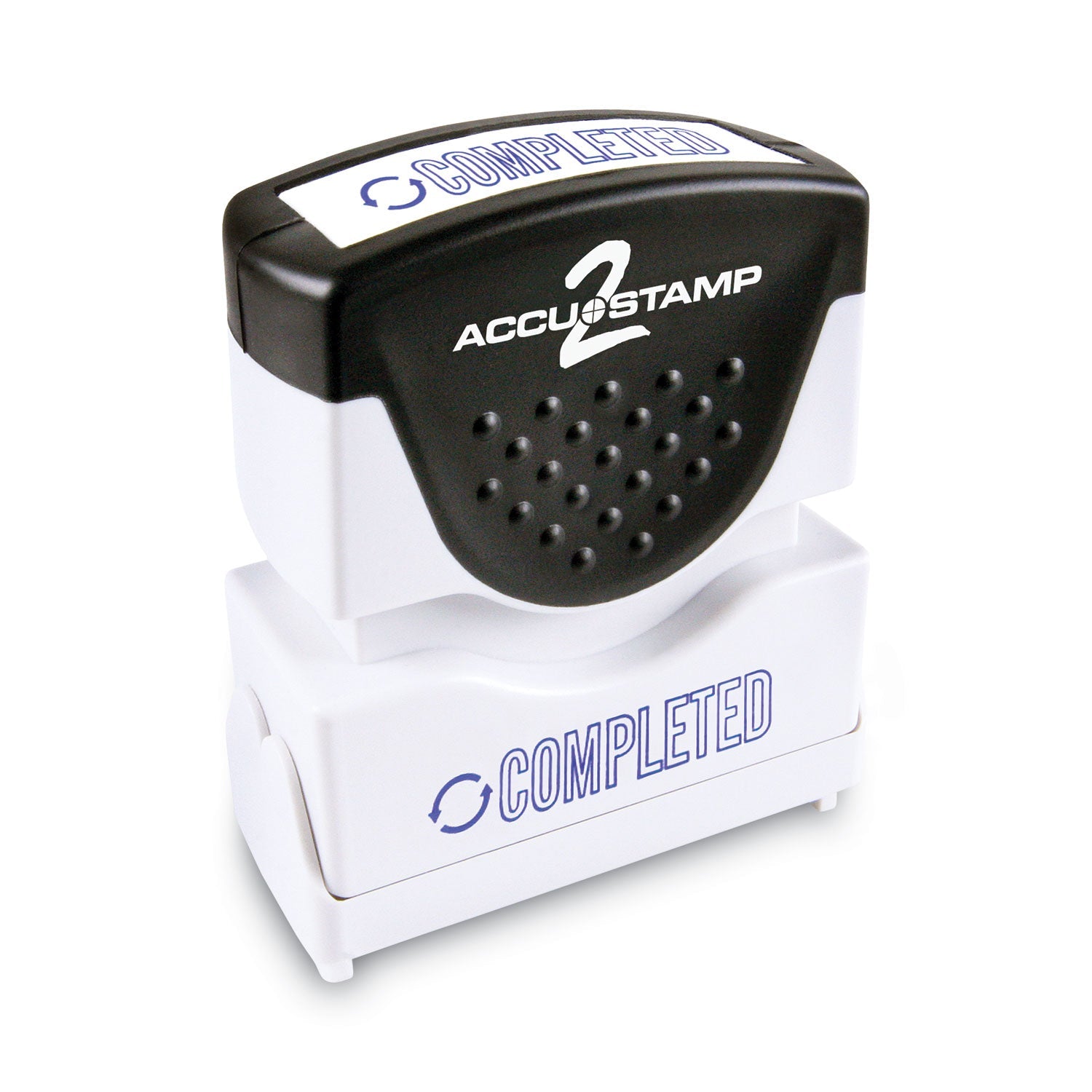 ACCUSTAMP2 Pre-Inked Shutter Stamp, Blue, COMPLETED, 1.63 x 0.5