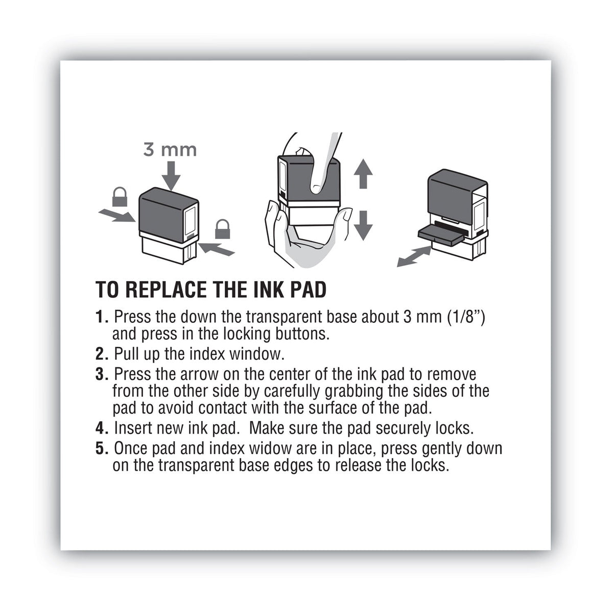 COSCO 2000PLUS Replacement Ink Pad for 2000PLUS 1SI40PGL and 1SI40P, 2.38" x 0.25", Black
