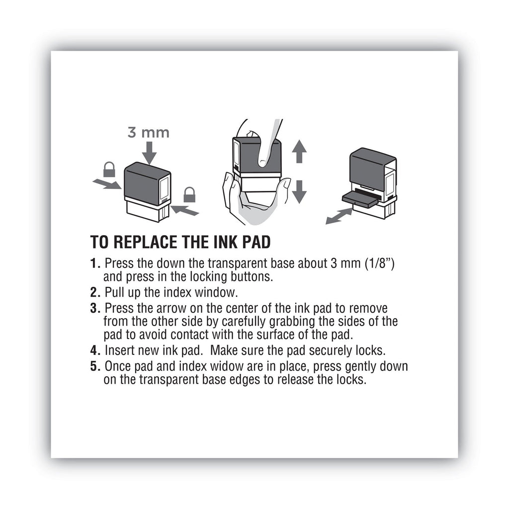 COSCO 2000PLUS Replacement Ink Pad for 2000PLUS 1SI40PGL and 1SI40P, 2.38" x 0.25", Red