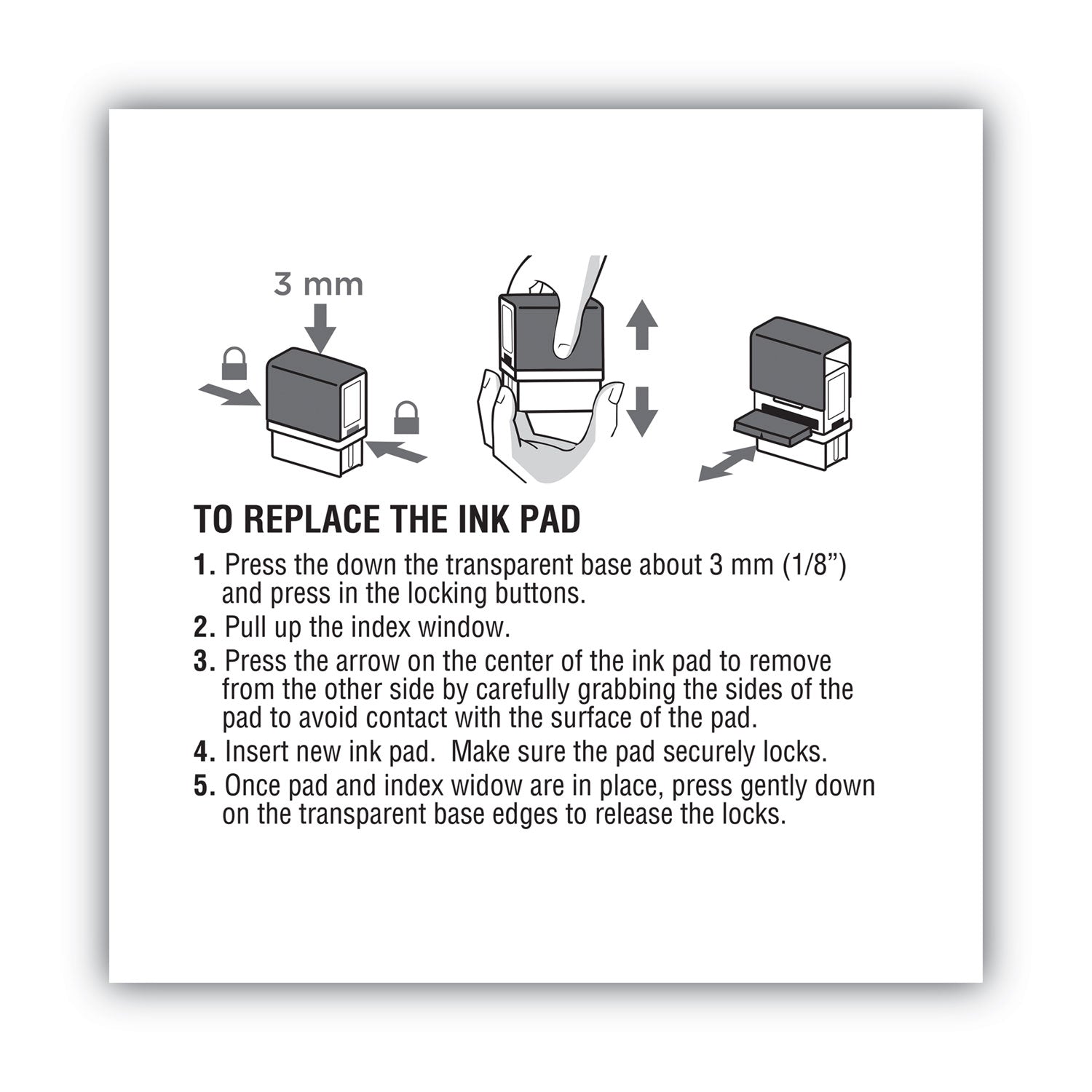 COSCO 2000PLUS Replacement Ink Pad for 2000PLUS 1SI40PGL and 1SI40P, 2.38" x 0.25", Red
