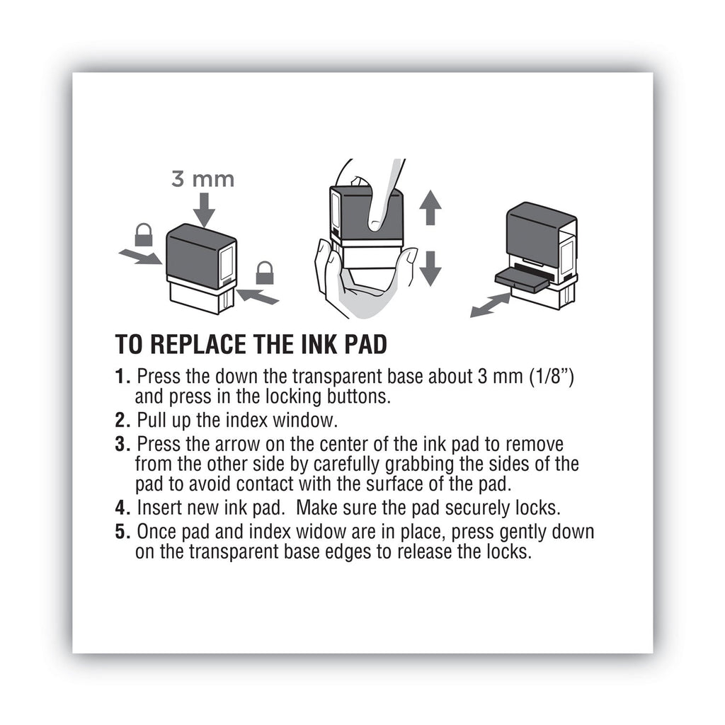 COSCO 2000PLUS Replacement Ink Pad for 2000PLUS 1SI50P, 2.81" x 0.25", Red