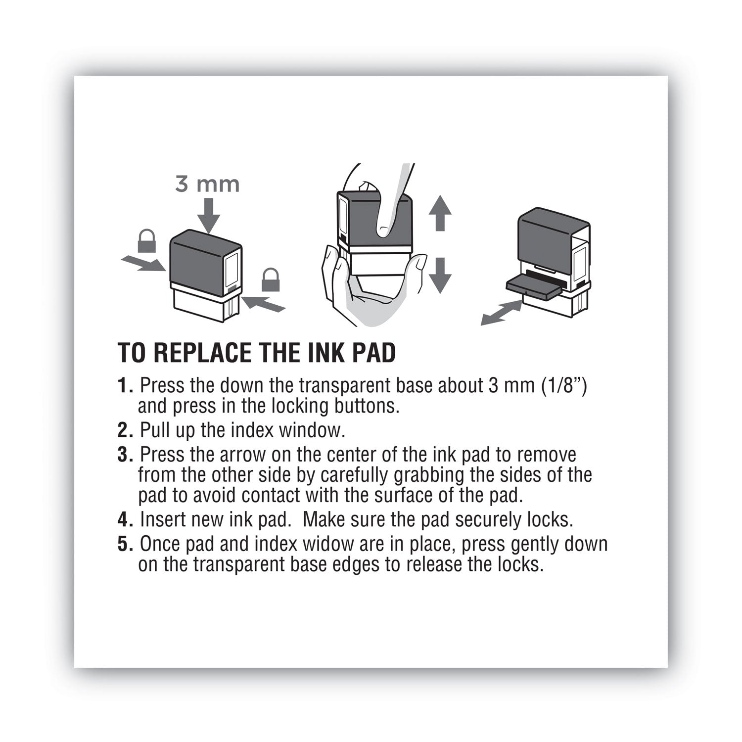 COSCO 2000PLUS Replacement Ink Pad for 2000PLUS 1SI15P, 3" x 0.25", Red