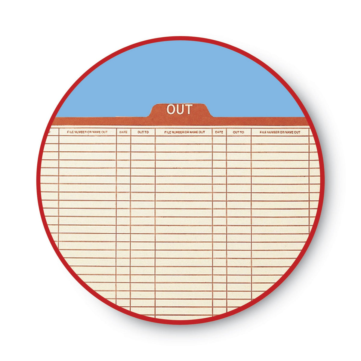 Smead Manila Out Guides, Printed Form Style, 1/5-Cut Top Tab, Out, 8.5 x 11, Manila, 100/Box