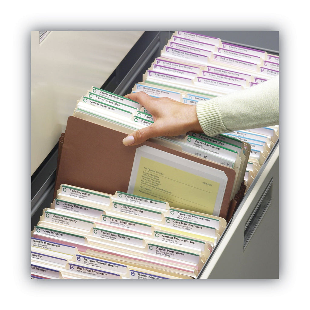 Smead Redrope Drop Front File Pockets, 5.25" Expansion, Letter Size, Redrope, 10/Box