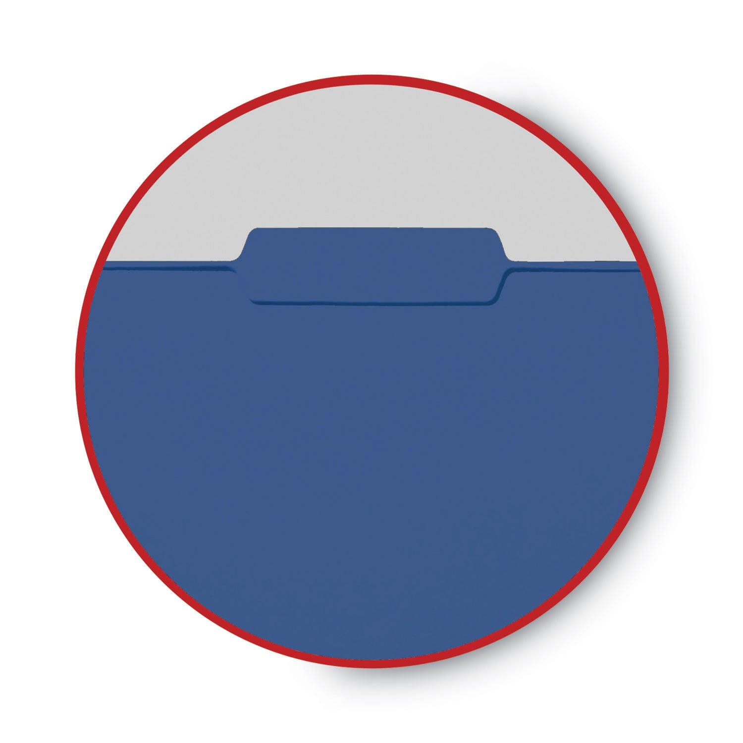 Smead Interior File Folders, 1/3-Cut Tabs: Assorted, Letter Size, 0.75" Expansion, Navy Blue, 100/Box