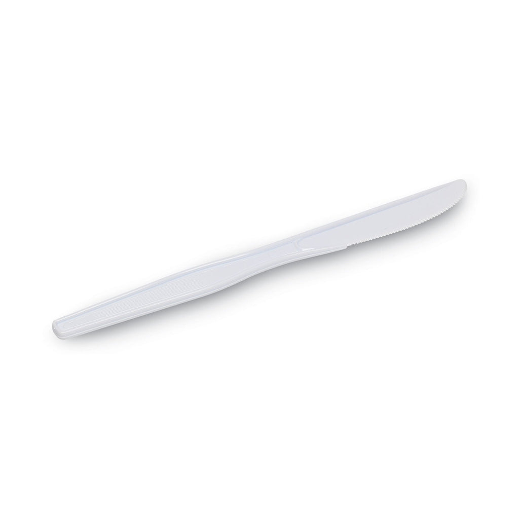Dixie Plastic Cutlery, Heavy Mediumweight Knife, 100/Box