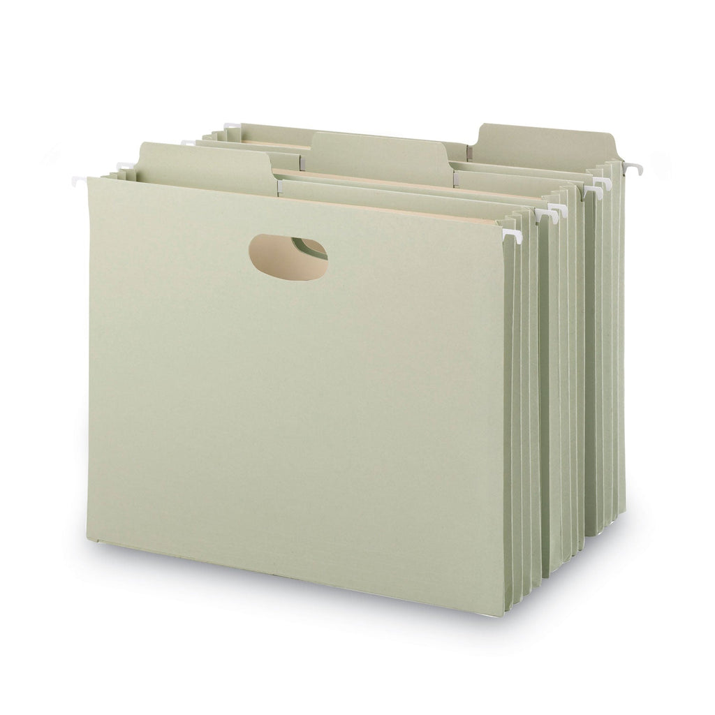 Smead FasTab Hanging Pockets, Letter Size, 1/3-Cut Tabs, Moss, 9/Box