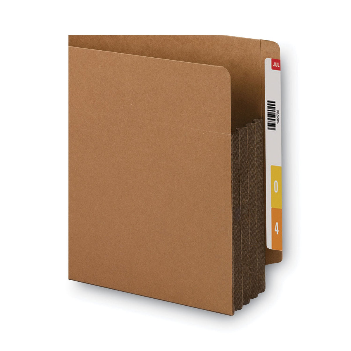 Smead Redrope Drop-Front End Tab File Pockets, Fully Lined 6.5" High Gussets, 3.5" Expansion, Legal Size, Redrope/Brown, 10/Box