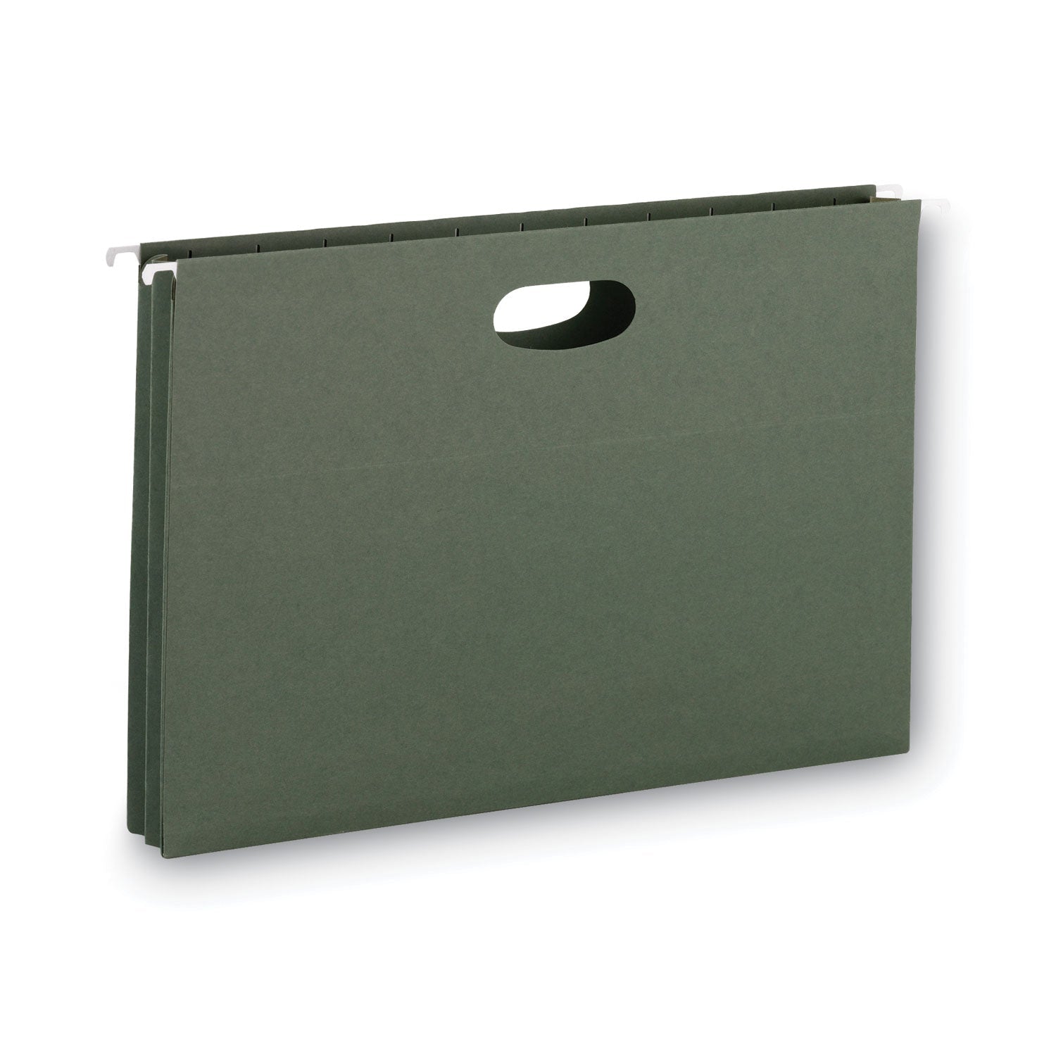 Smead Hanging Pockets with Full-Height Gusset, 1 Section, 1.75" Capacity, Legal Size, Standard Green, 25/Box