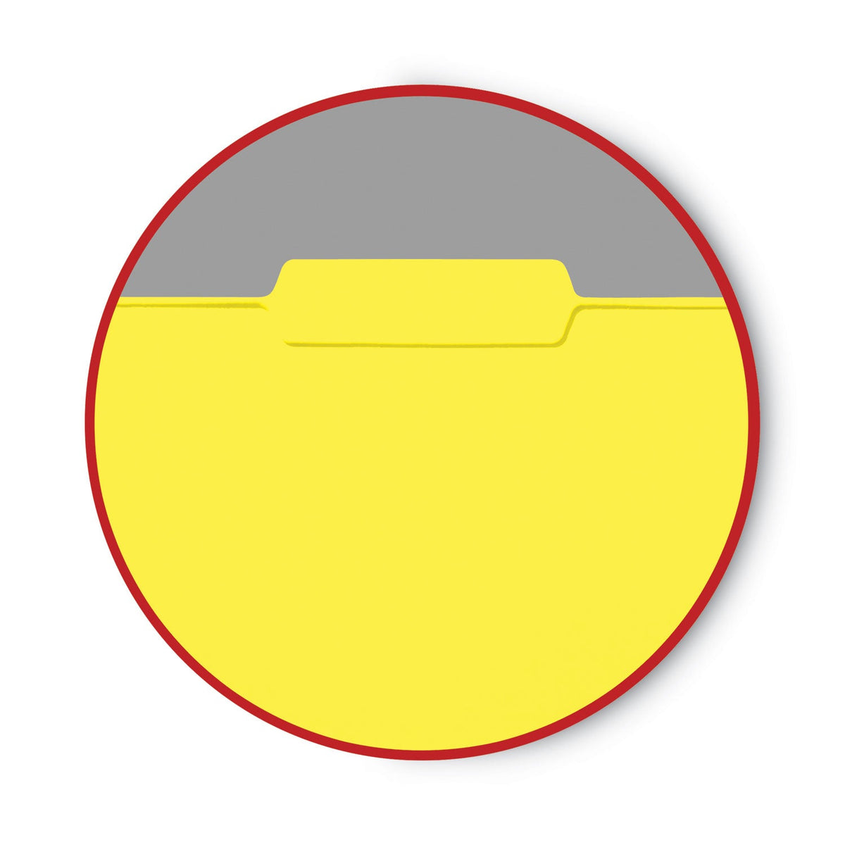 Smead Interior File Folders, 1/3-Cut Tabs: Assorted, Letter Size, 0.75" Expansion, Yellow, 100/Box