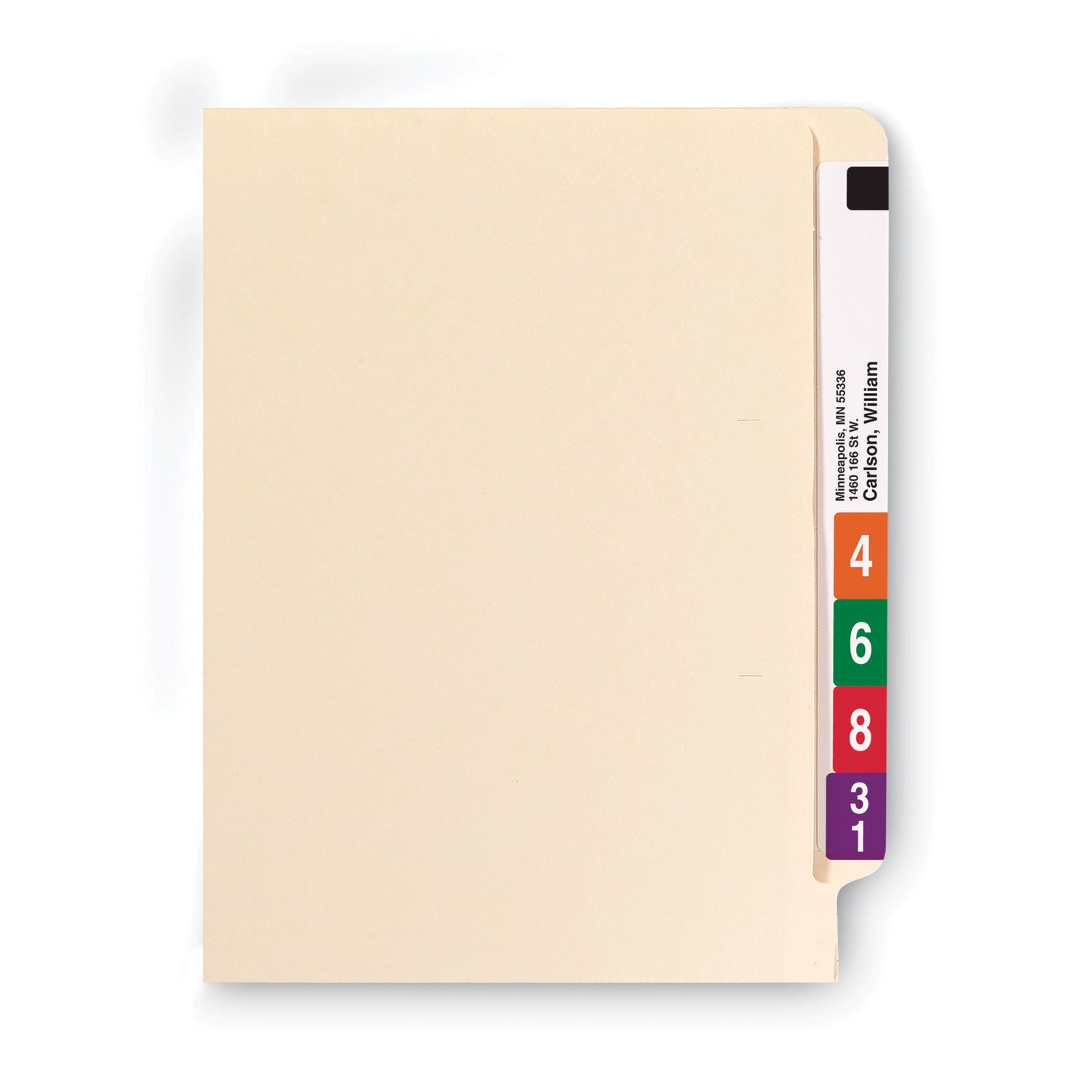 Smead Fastener Folder with Divider, 1 Divider, Letter Size, Manila, 50/Box