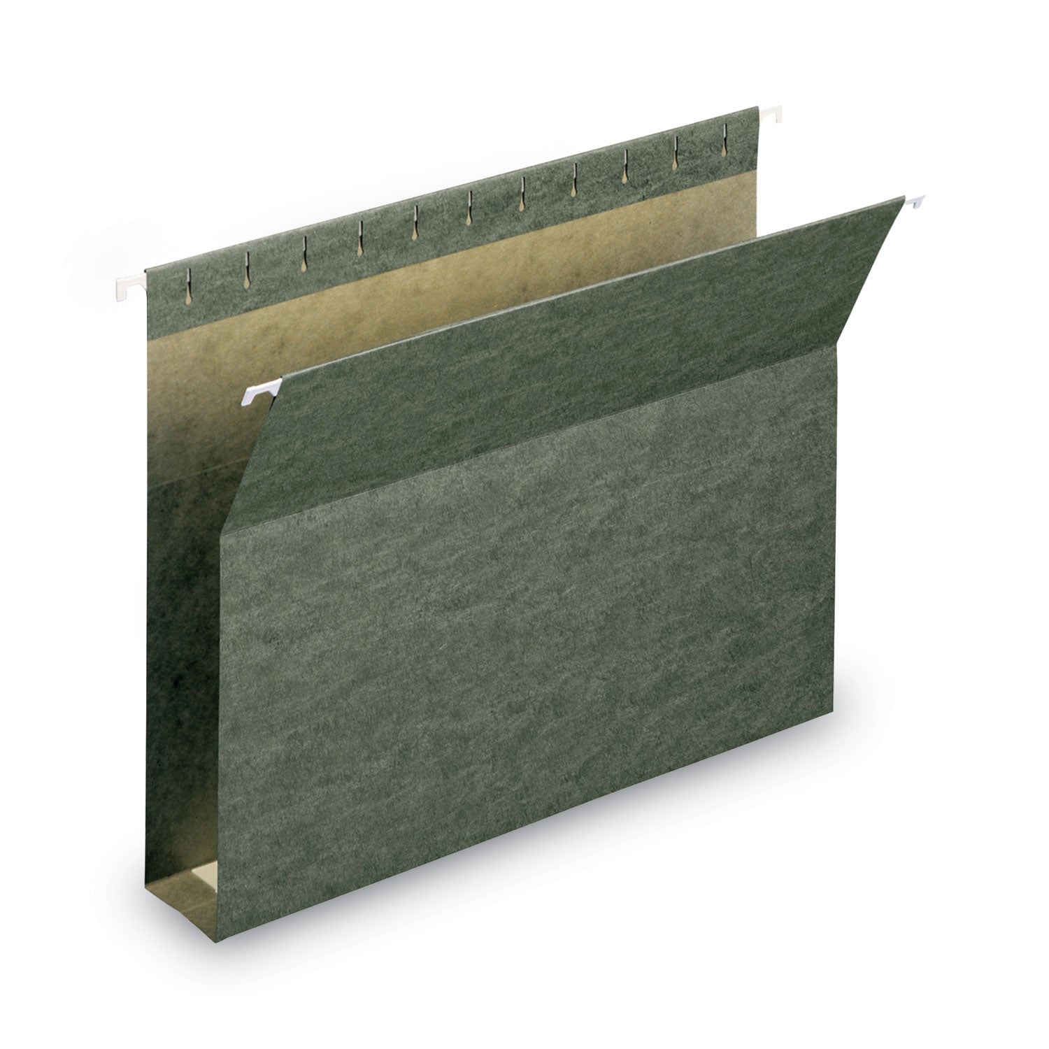 Smead Box Bottom Hanging File Folders, 2" Capacity, Letter Size, Standard Green, 25/Box