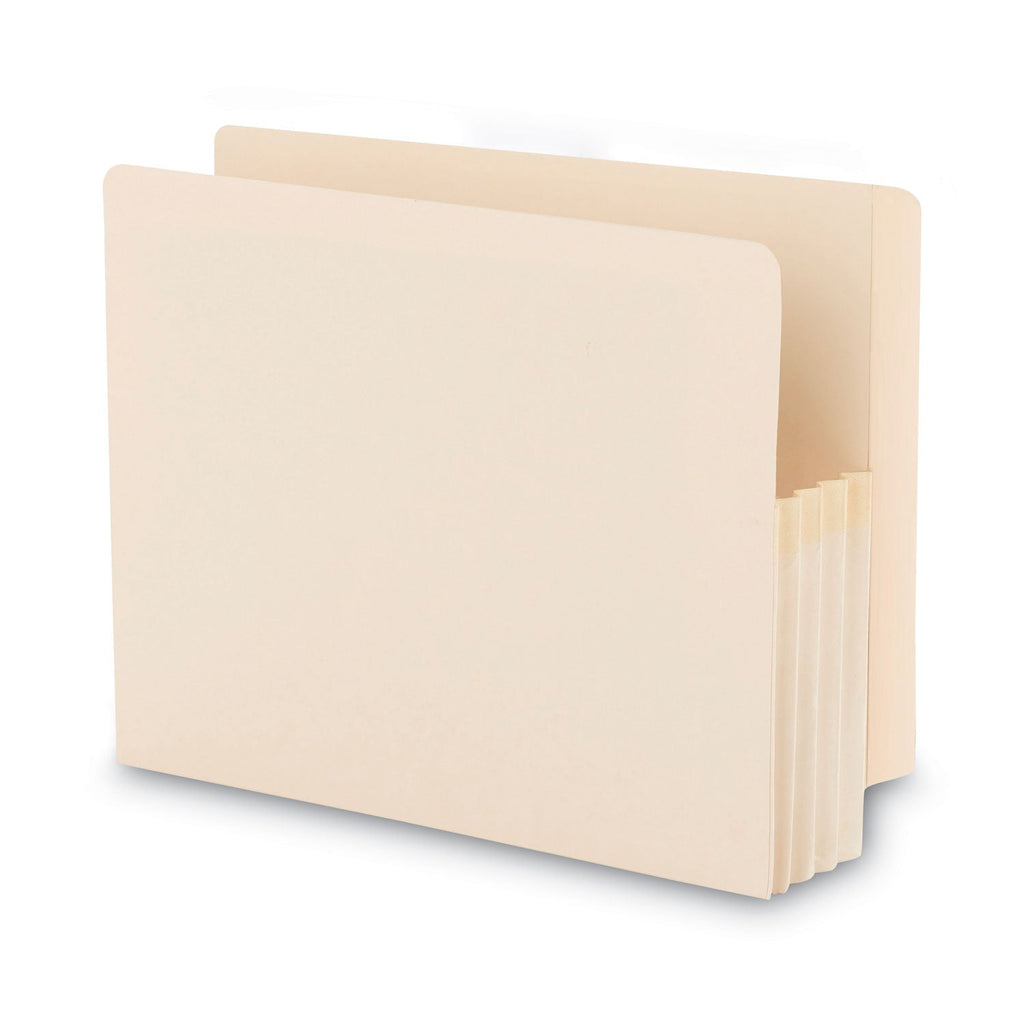 Smead Manila End Tab File Pockets, 3.5" Expansion, Letter Size, Manila, 25/Box
