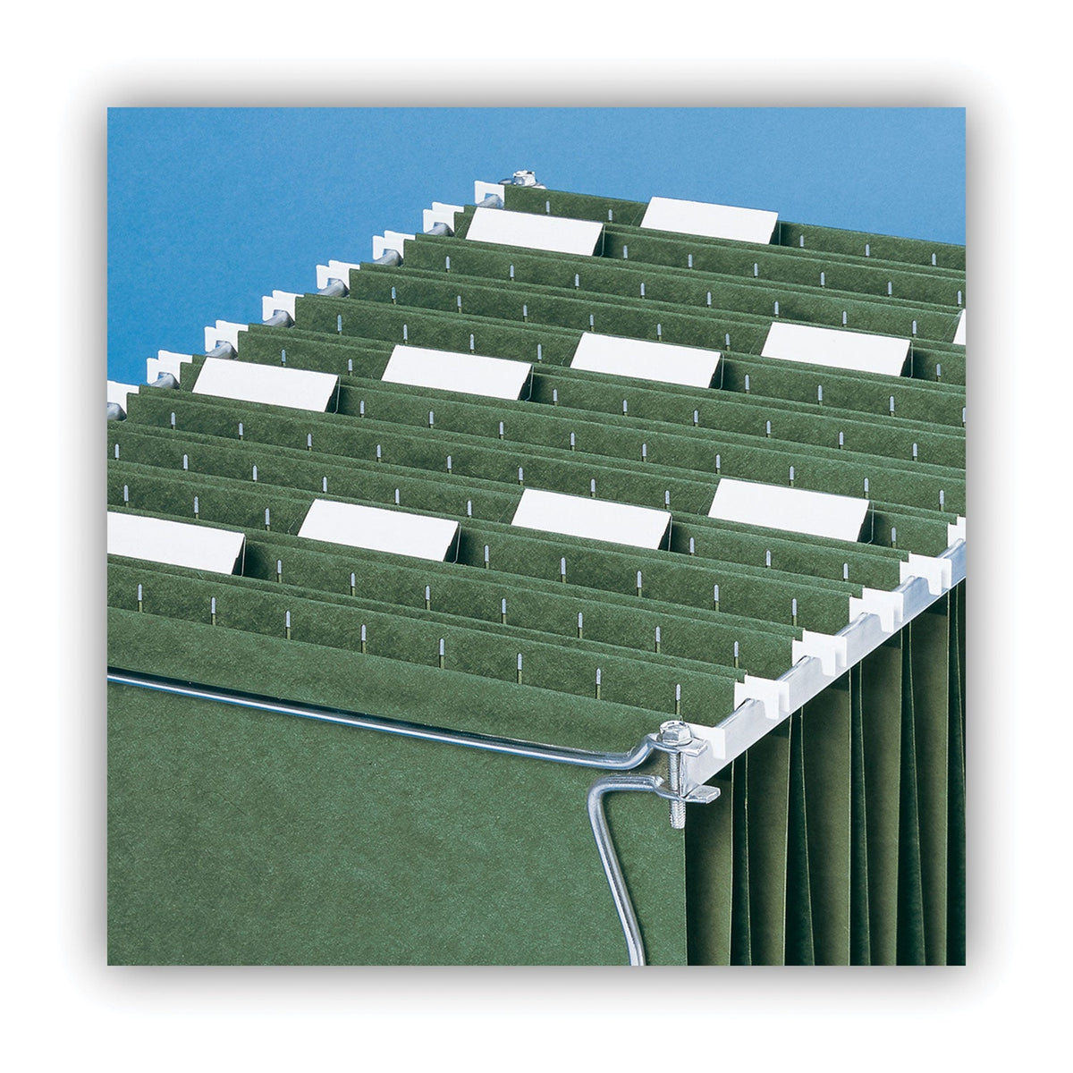 Smead Hanging Folders, Letter Size, 1/5-Cut Tabs, Standard Green, 25/Box