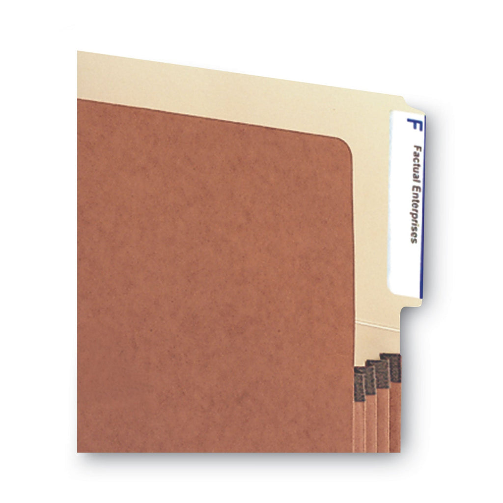 Smead Redrope Drop-Front End Tab File Pockets, 3.5" Expansion, Letter Size, Redrope, 10/Box