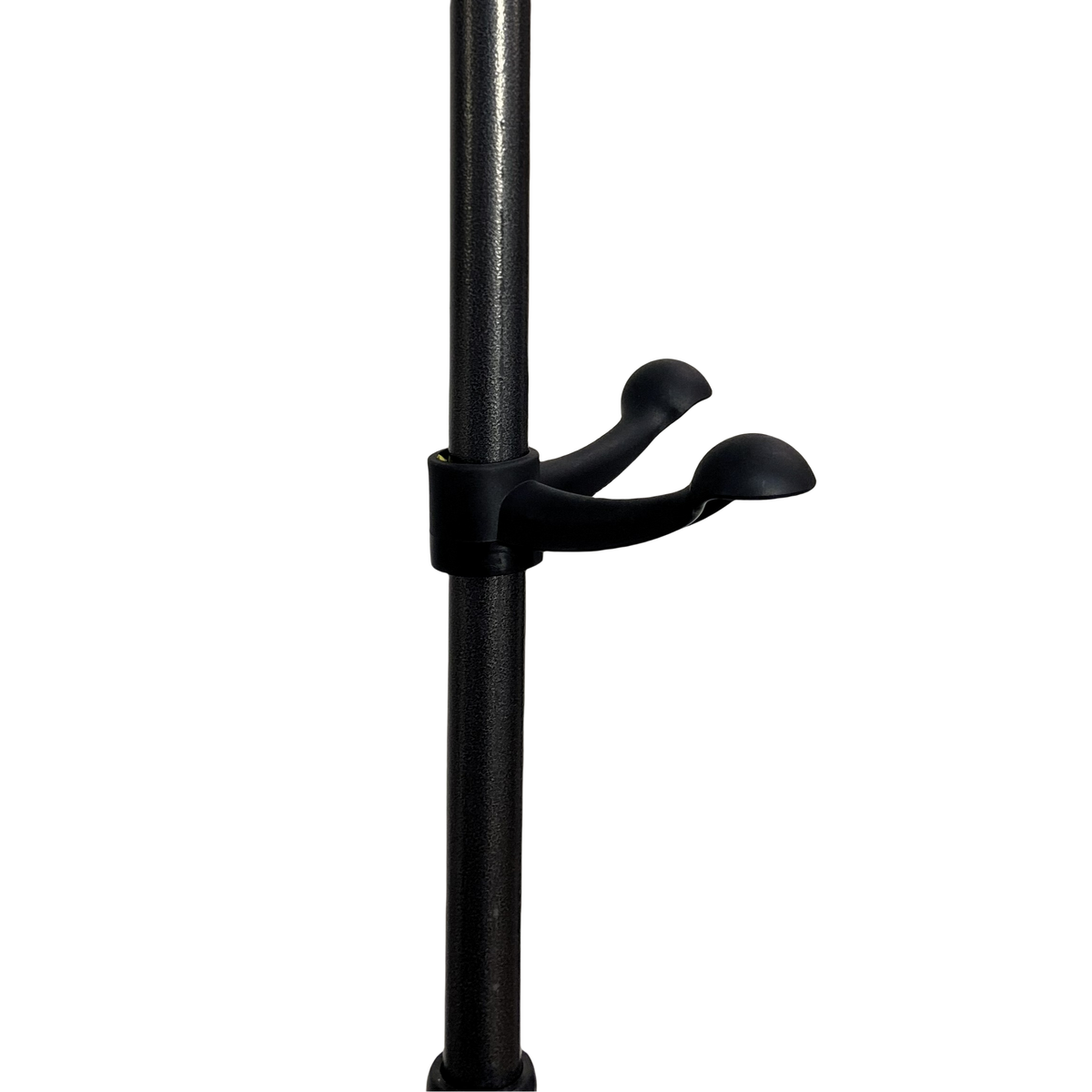 Short clothes hanger with chassis and wheels, heavy-duty rolling clothes hanger, black