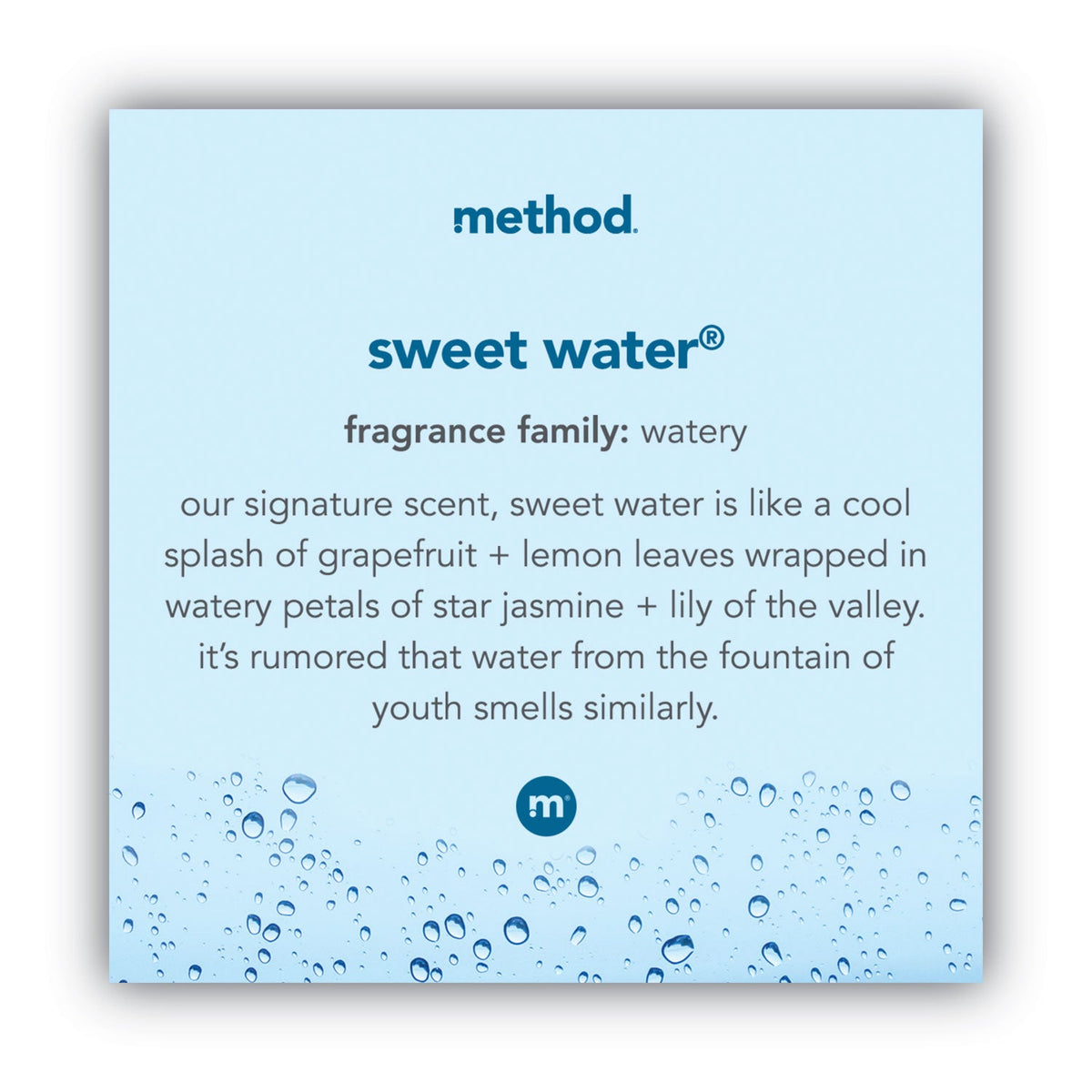 Method Foaming Hand Wash, Sweet Water, 10 oz Pump Bottle