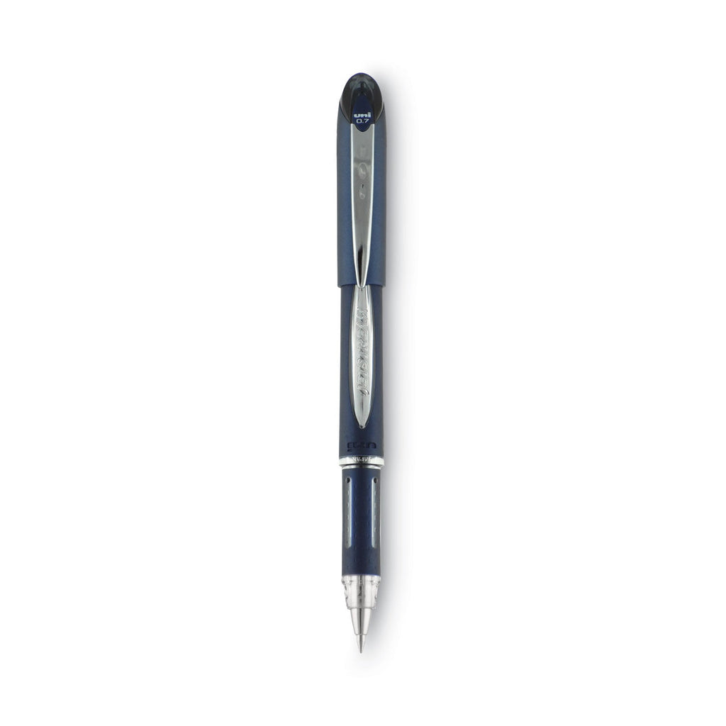 uniball Jetstream Ballpoint Pen, Stick, Fine 0.7 mm, Black Ink, Black Barrel