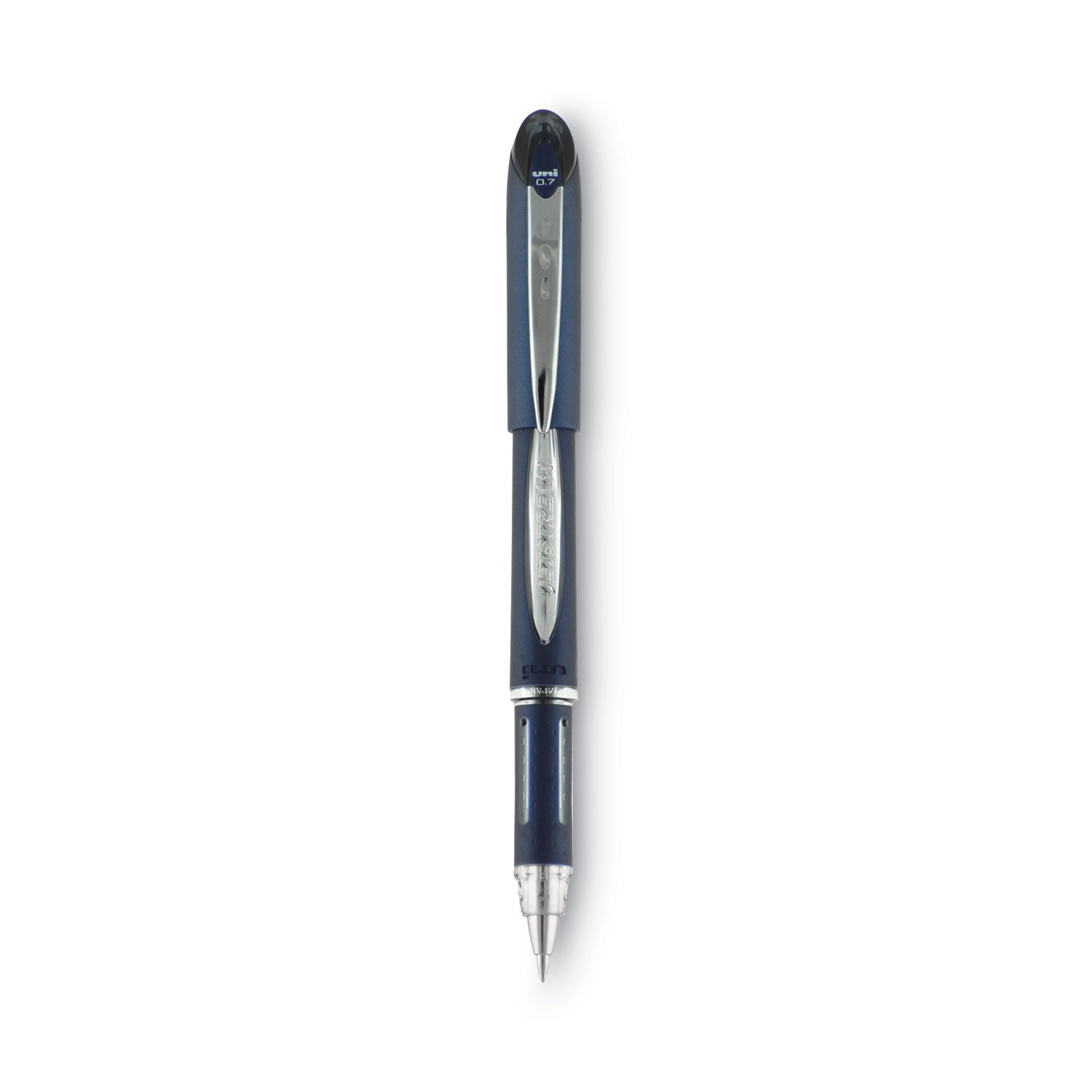 uniball Jetstream Ballpoint Pen, Stick, Fine 0.7 mm, Black Ink, Black Barrel
