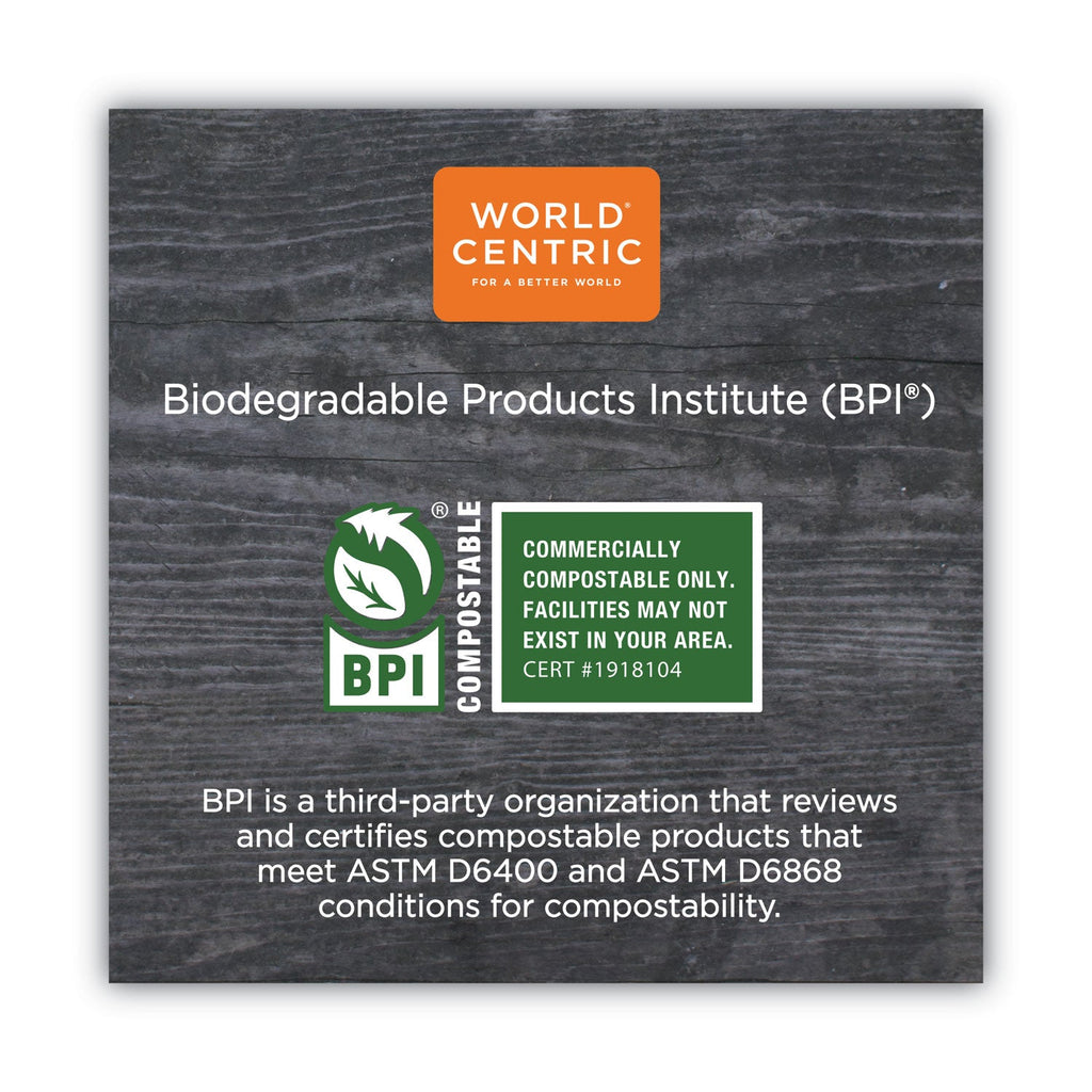 World Centric TPLA Compostable Cutlery, Spoon, 6", White, 750/Carton