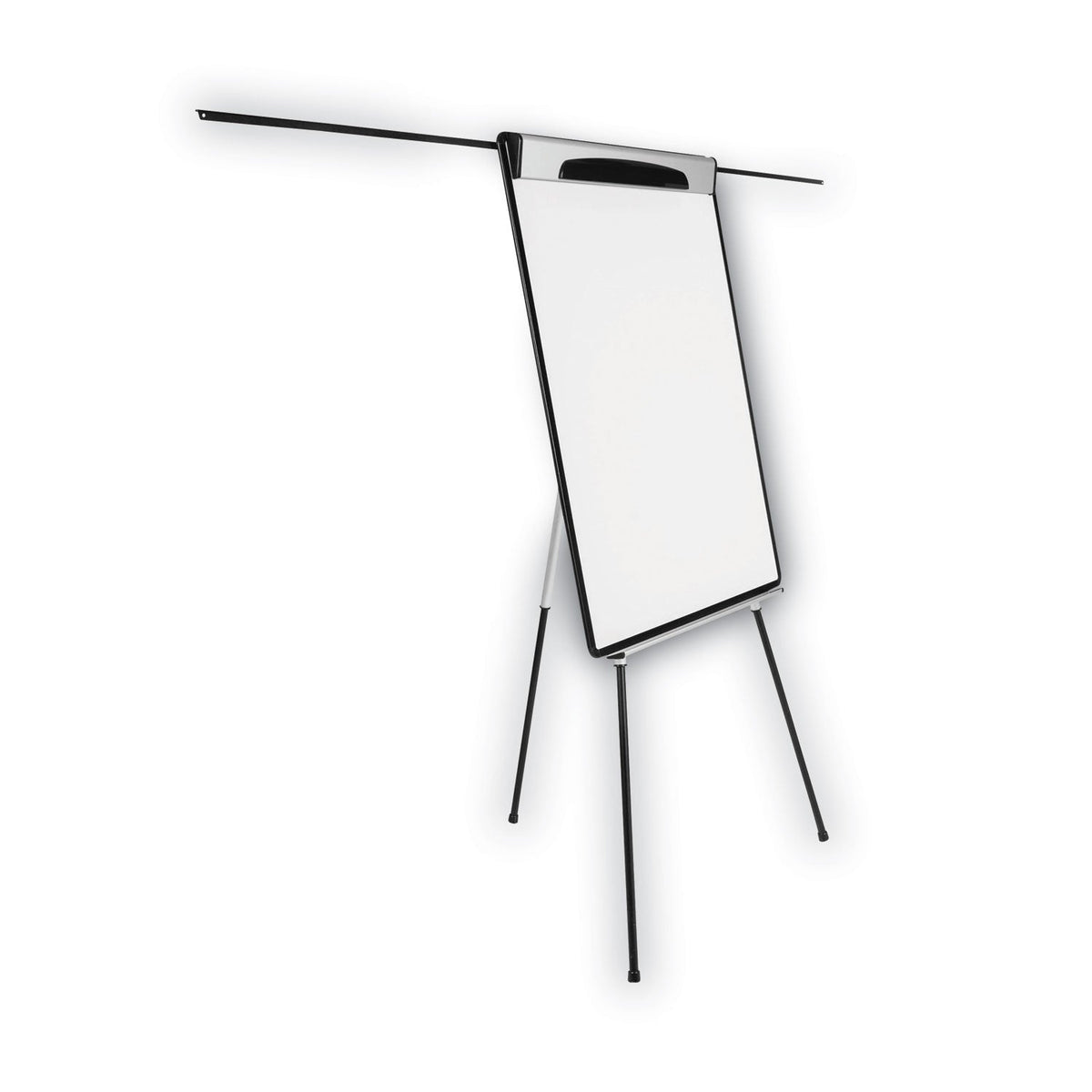 MasterVision Magnetic Gold Ultra Dry Erase Tripod Easel with Extension Arms, 32" to 72", Black/Silver