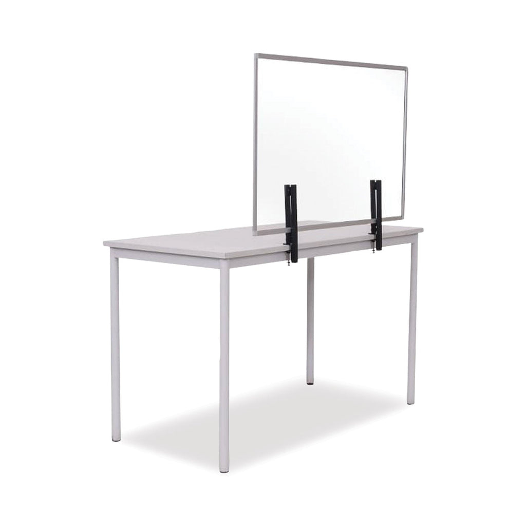 MasterVision Protector Series Glass Aluminum Desktop Divider, 47.2 x 0.16 x 35.4, Clear