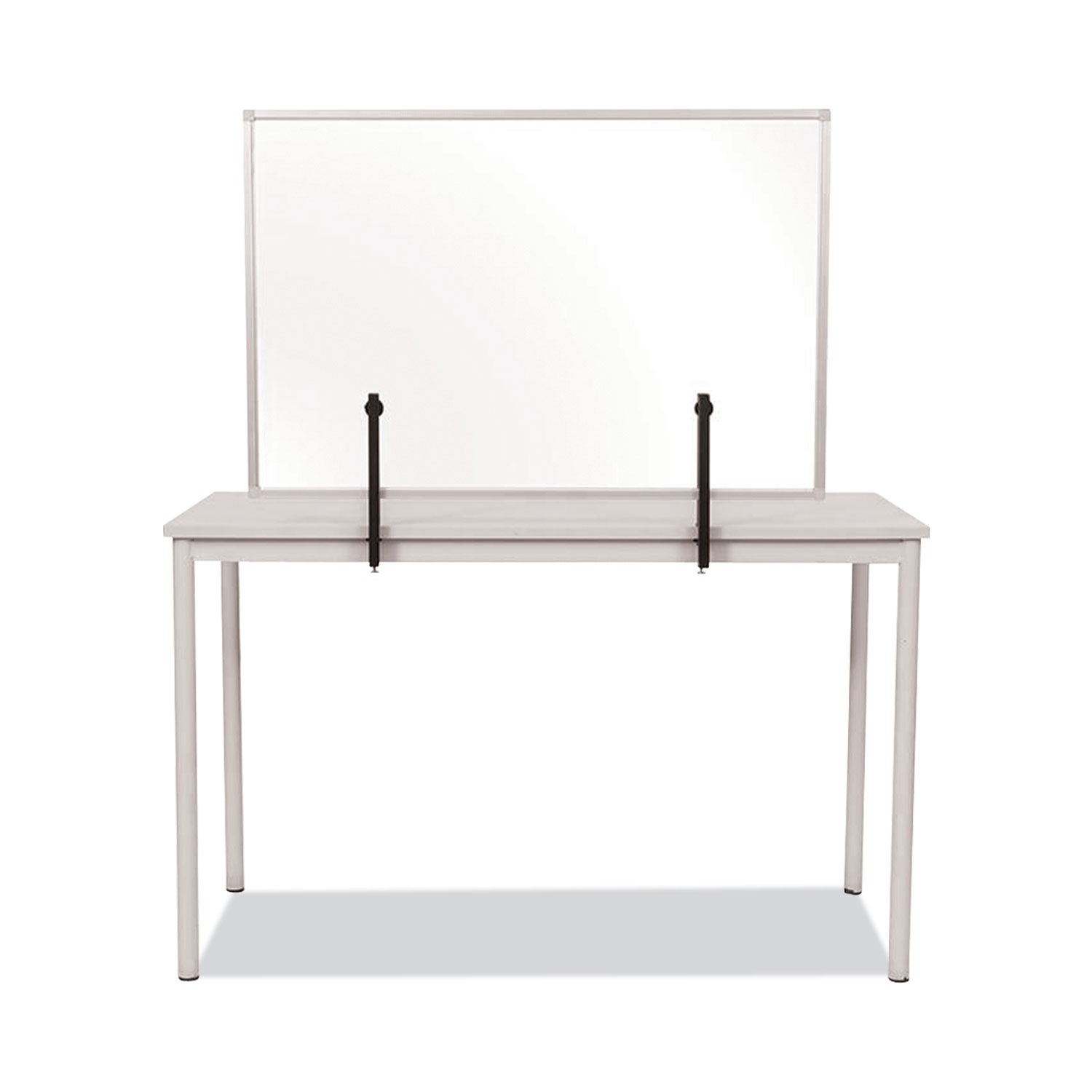 MasterVision Protector Series Glass Aluminum Desktop Divider, 47.2 x 0.16 x 35.4, Clear