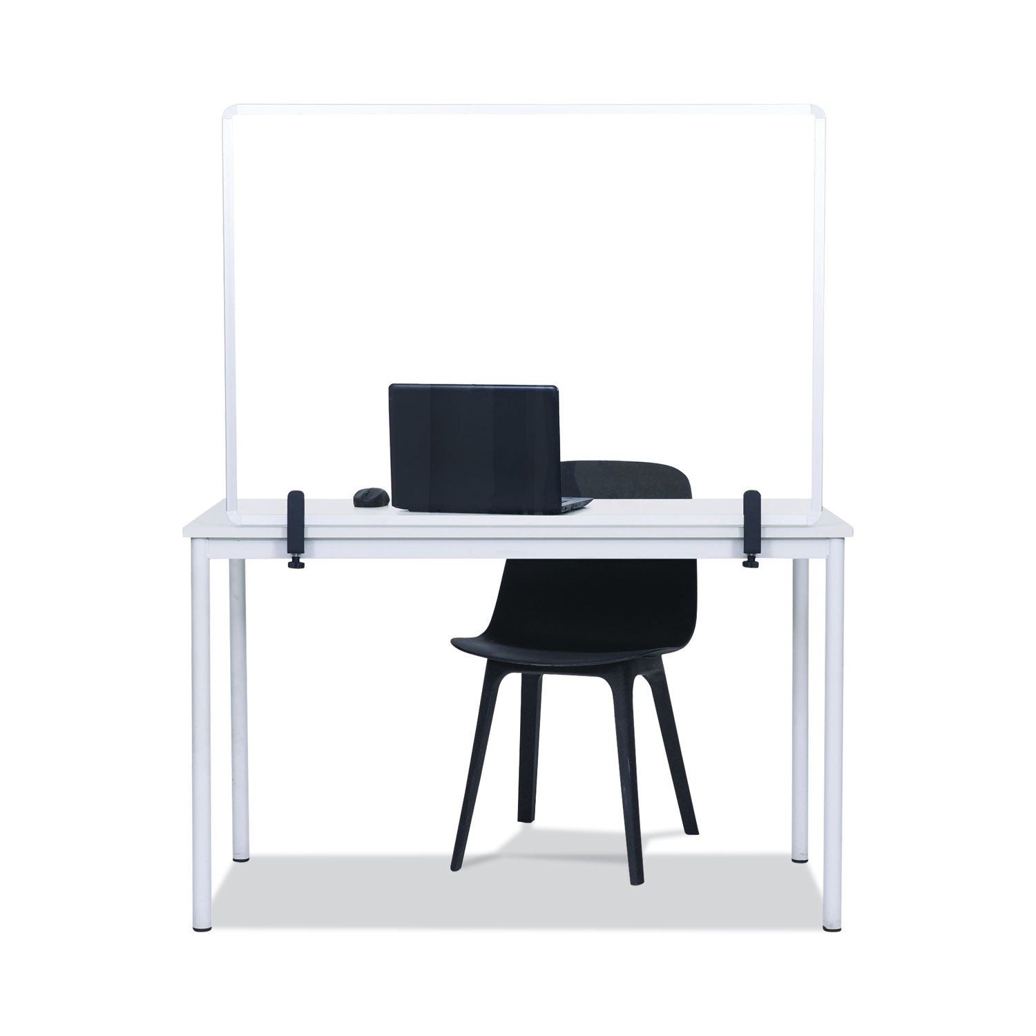 MasterVision Protector Series Glass Aluminum Desktop Divider, 47.2 x 0.16 x 35.4, Clear