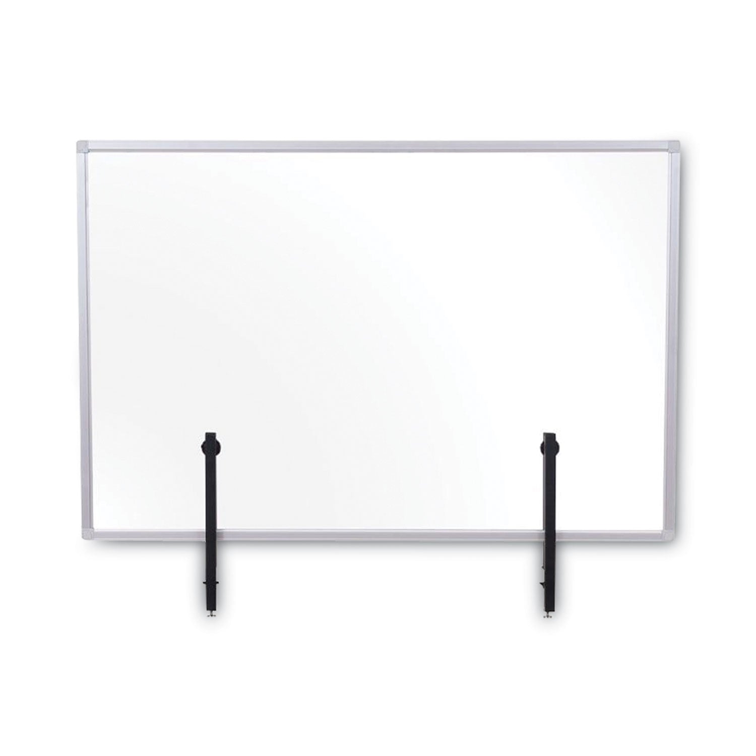 MasterVision Protector Series Glass Aluminum Desktop Divider, 47.2 x 0.16 x 35.4, Clear