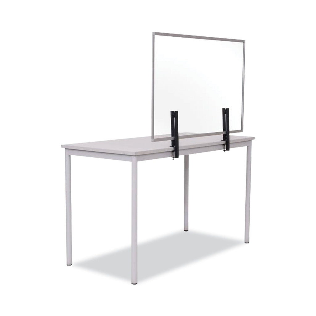 MasterVision Protector Series Glass Aluminum Desktop Divider, 40.9 x 0.16 x 27.6, Clear