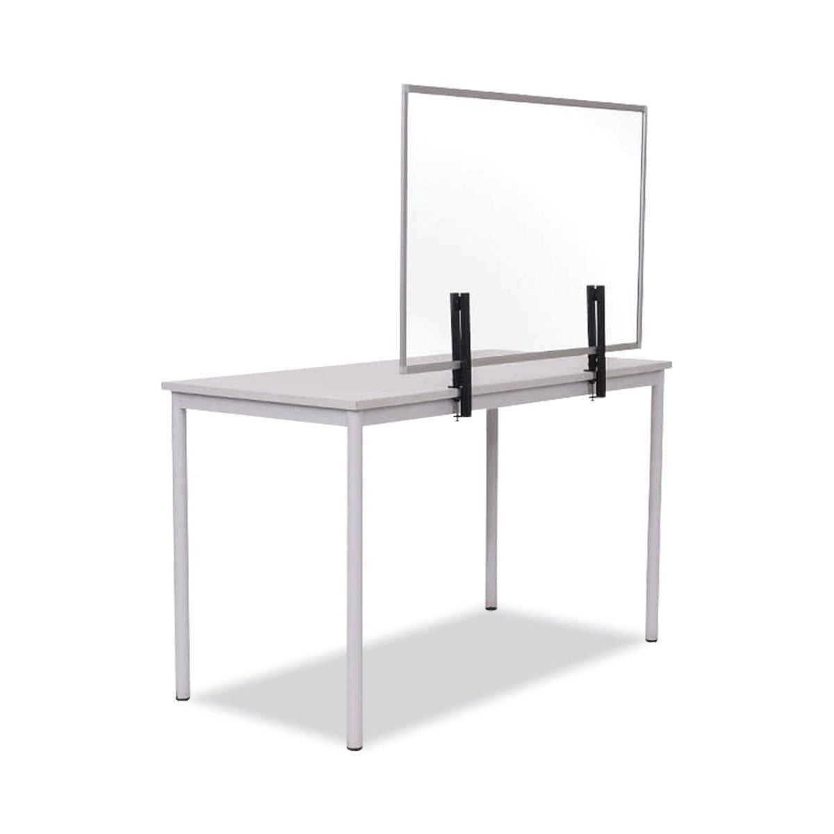 MasterVision Protector Series Glass Aluminum Desktop Divider, 40.9 x 0.16 x 27.6, Clear