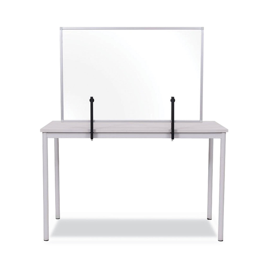MasterVision Protector Series Glass Aluminum Desktop Divider, 40.9 x 0.16 x 27.6, Clear