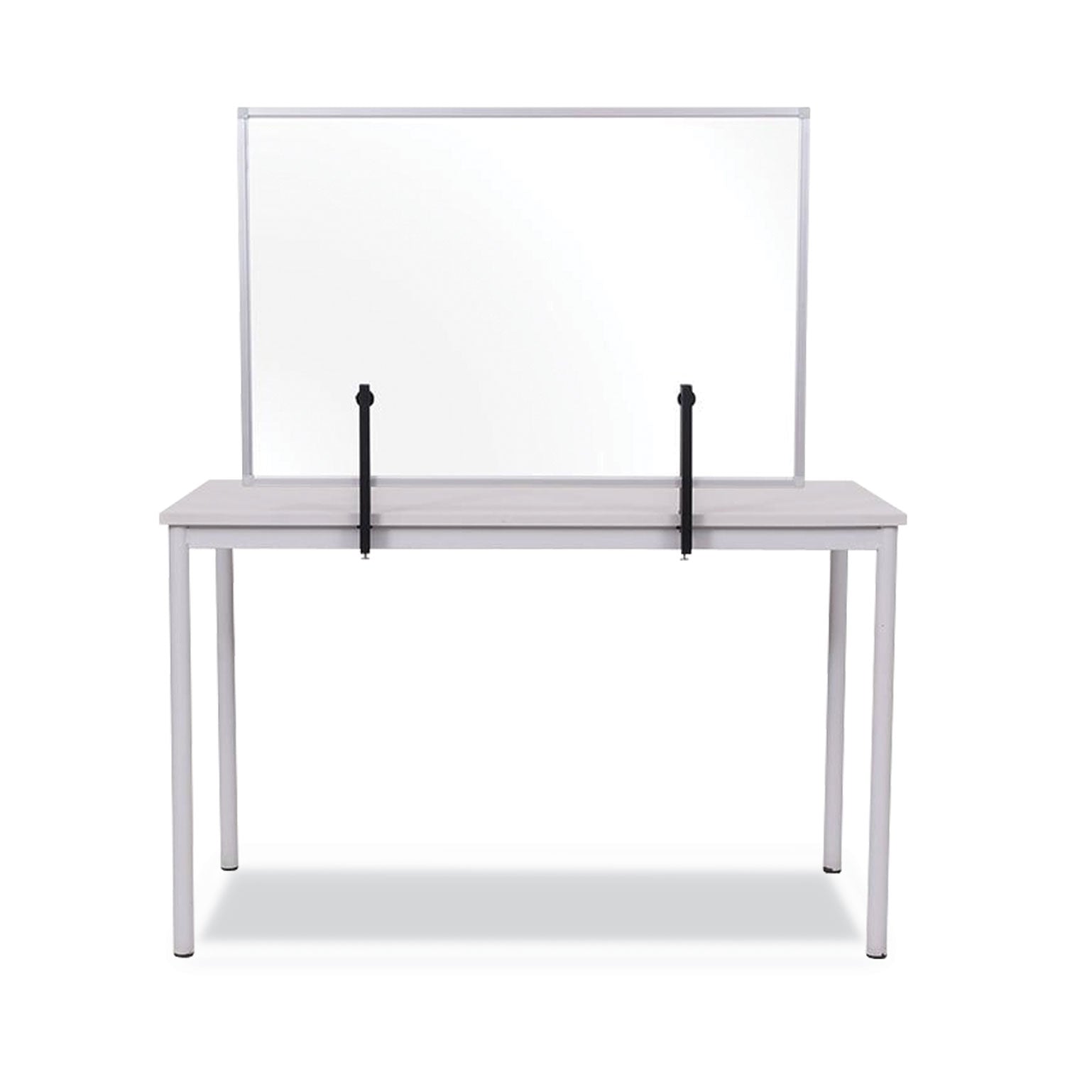 MasterVision Protector Series Glass Aluminum Desktop Divider, 40.9 x 0.16 x 27.6, Clear