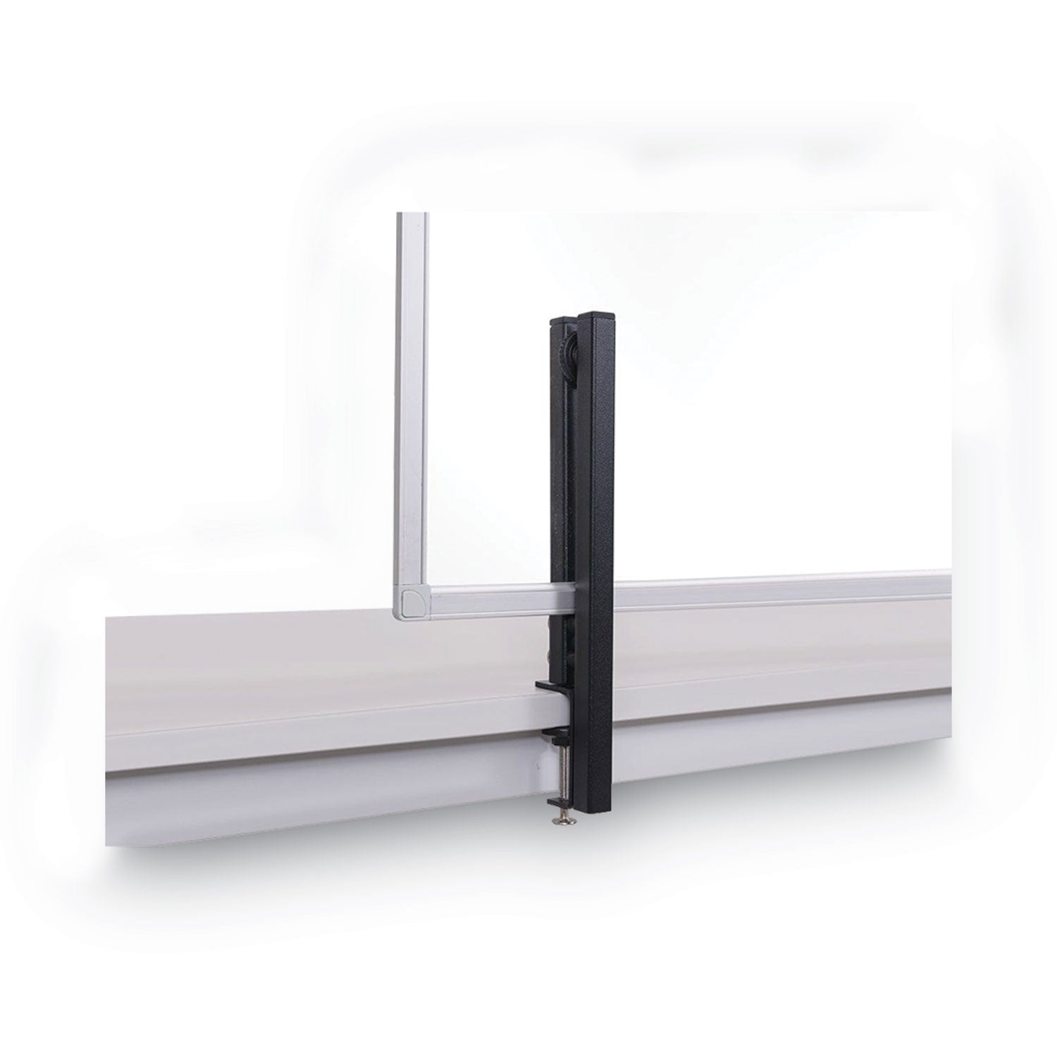 MasterVision Protector Series Glass Aluminum Desktop Divider, 40.9 x 0.16 x 27.6, Clear