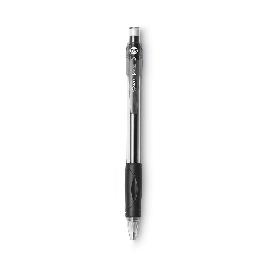 BIC Velocity Original Mechanical Pencil, 0.5 mm, HB (#2.5), Black Lead, Black Barrel, Dozen