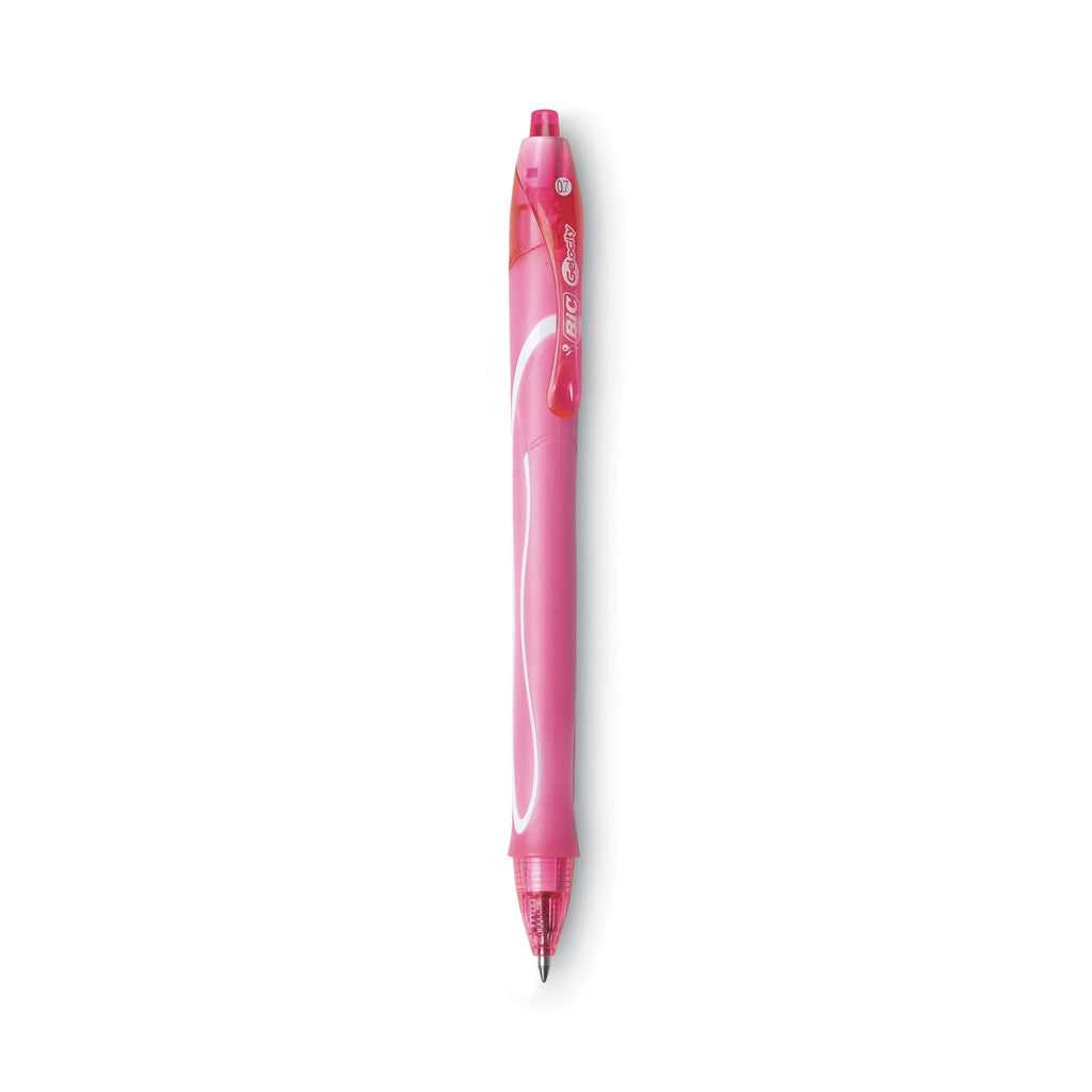 BIC Gel-ocity Quick Dry Gel Pen, Retractable, Fine 0.7 mm, 12 Assorted Ink and Barrel Colors, Dozen