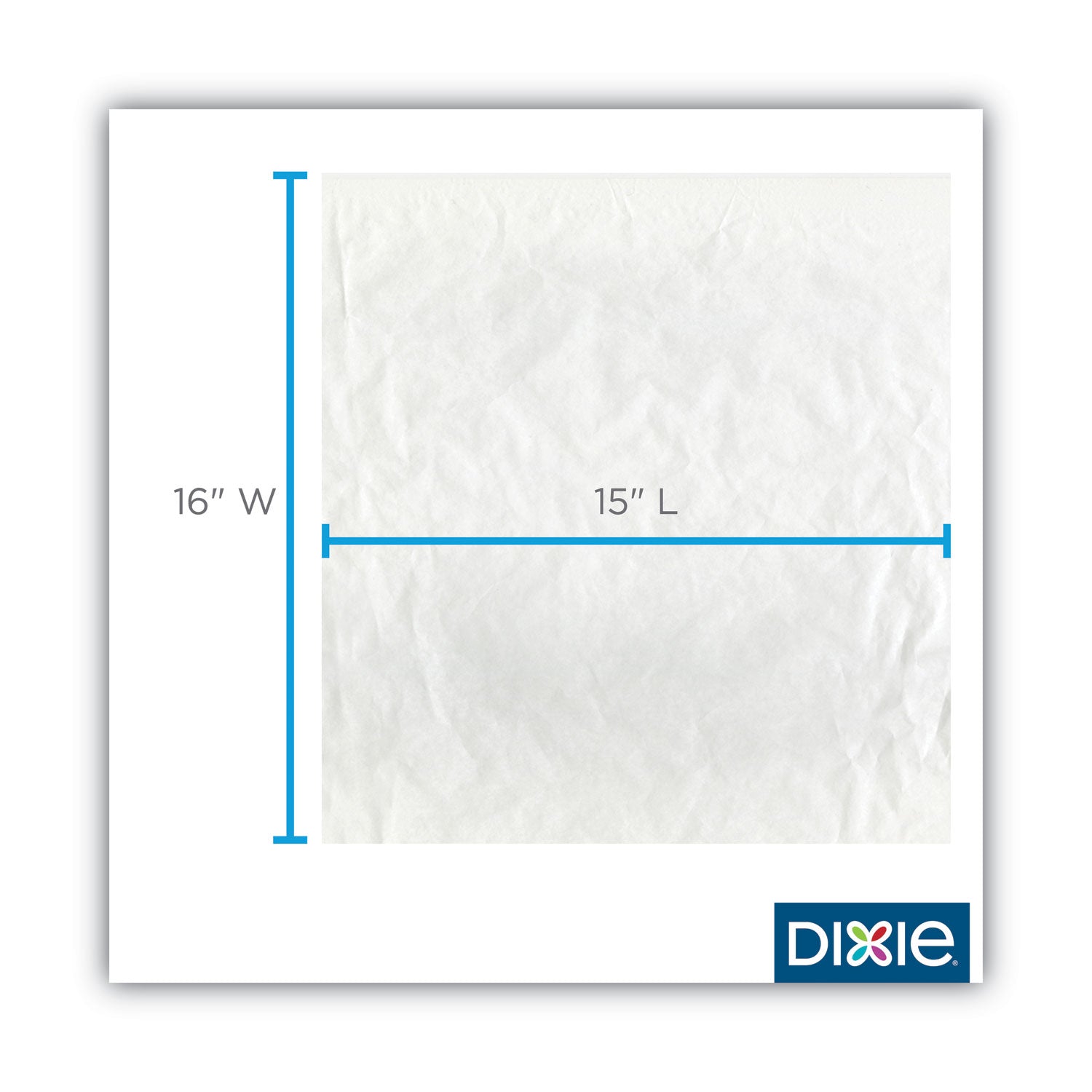 Dixie All-Purpose Food Wrap, Dry Wax Paper, 15 x 16, White, 1,000/Carton