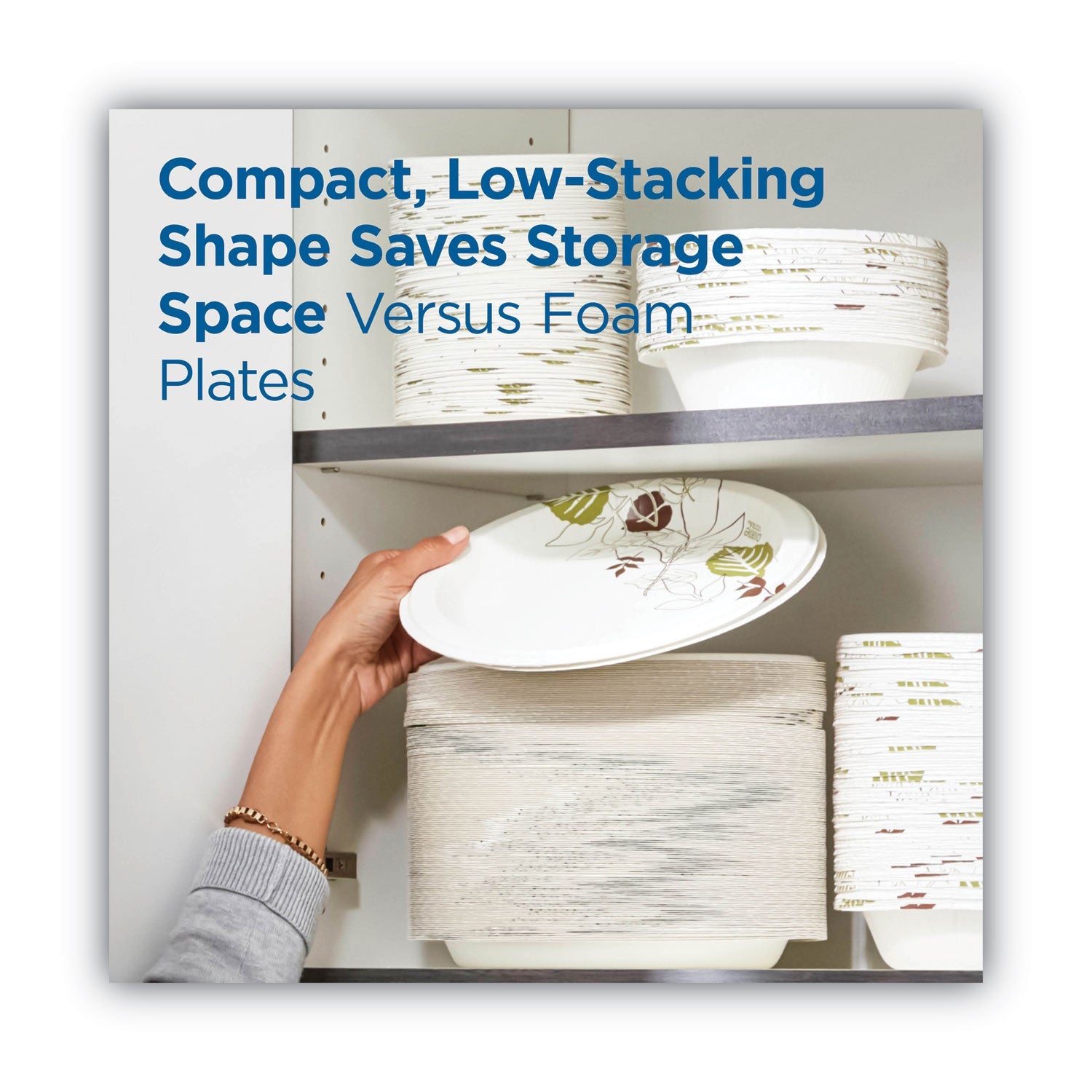 Dixie Pathways Soak Proof Shield Heavyweight Paper Plates, 8.5" dia, Green/Burgundy, 125/Pack