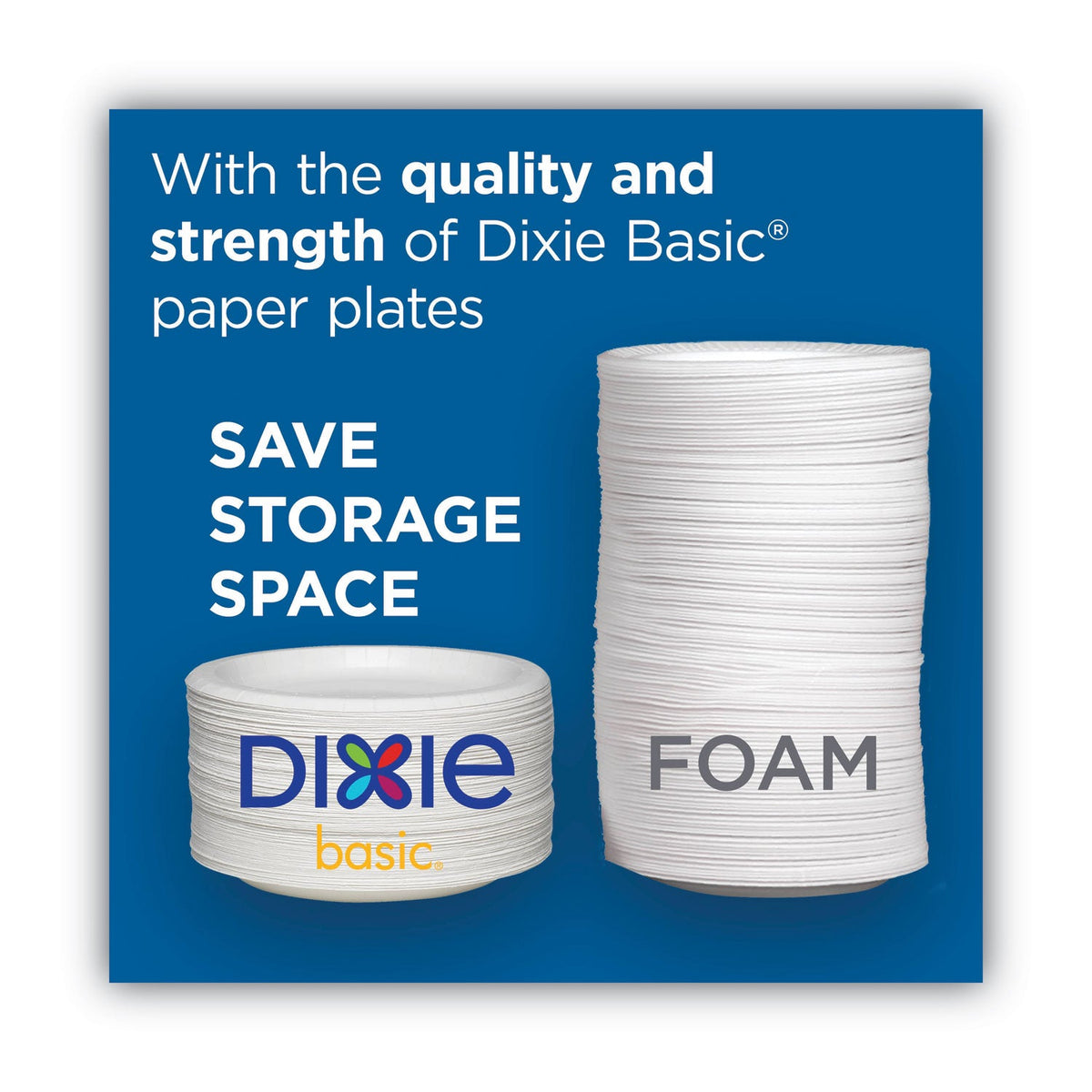 Dixie Paper Dinnerware, Bowls, 12 oz, White, 1,000/Carton