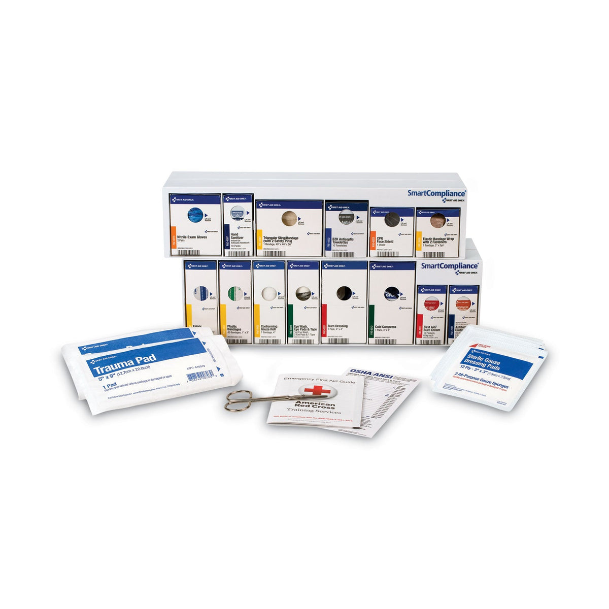 First Aid Only SmartCompliance RetroFit Grids, 109 Pieces, Plastic Case