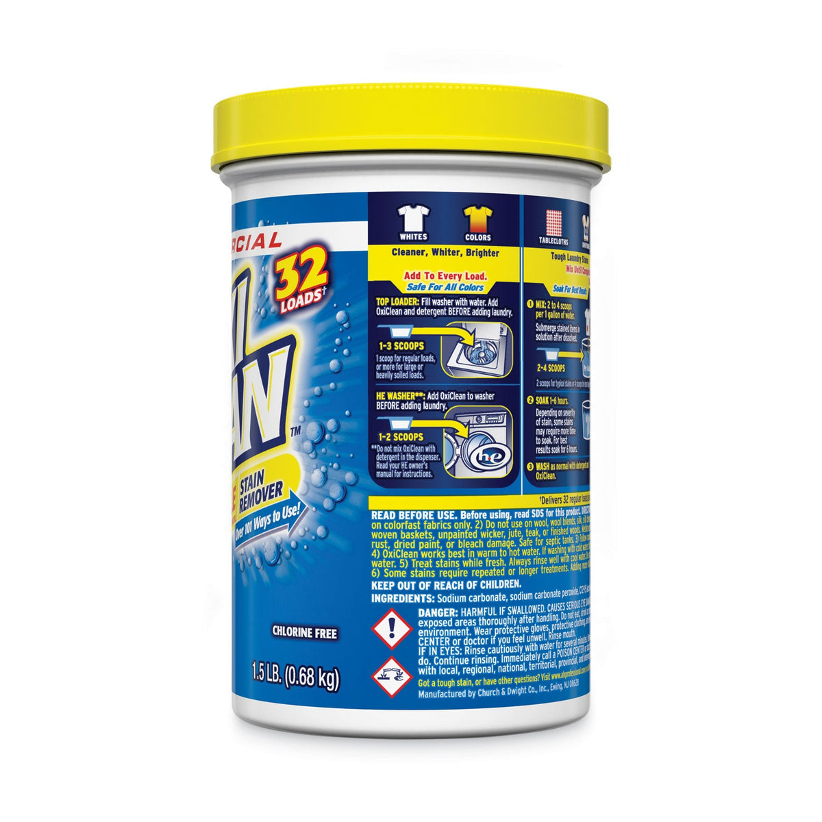 OxiClean Versatile Stain Remover, Unscented, 1.5 lb Box